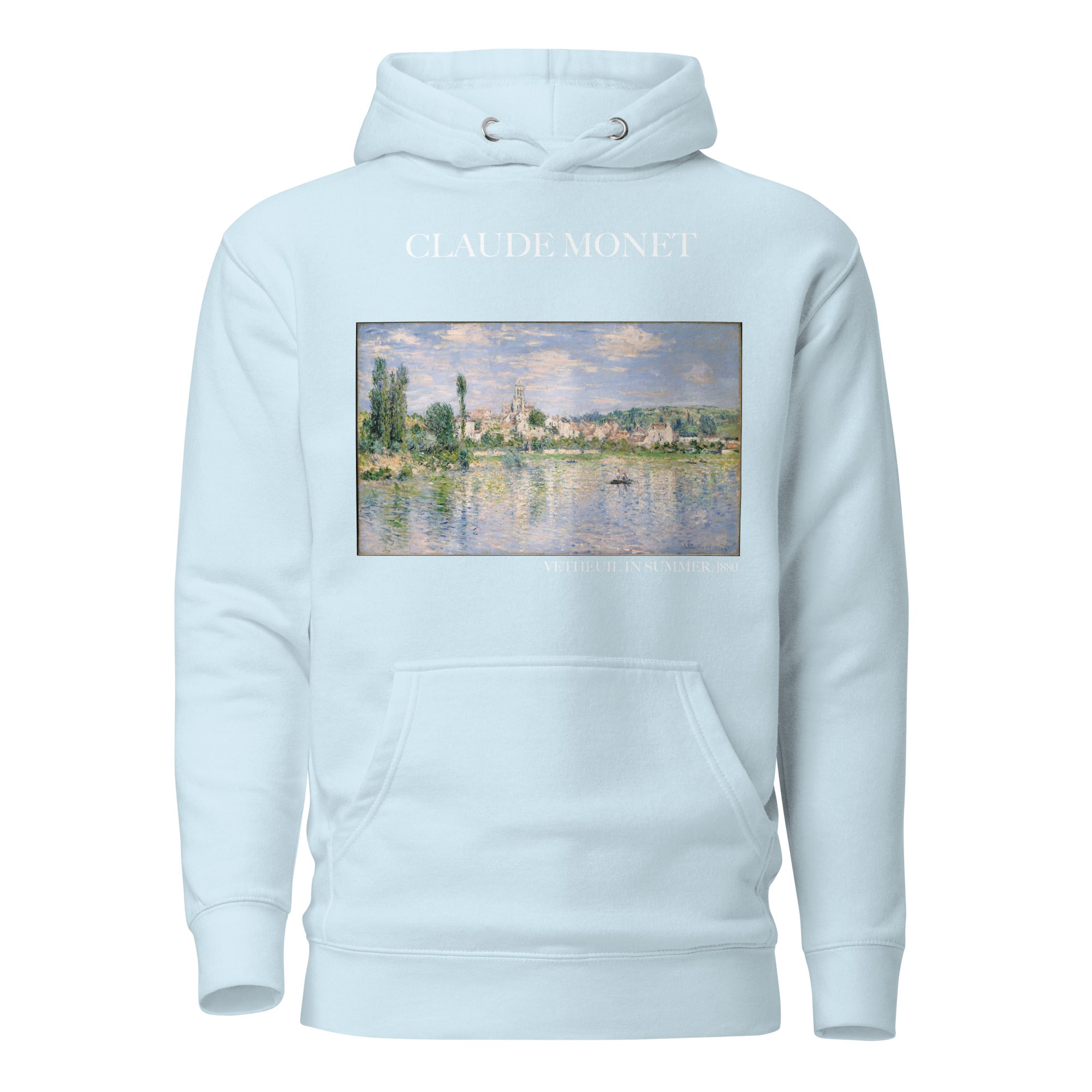 Claude Monet „Vetheuil im Sommer“ Berühmtes Gemälde Hoodie | Unisex Premium Kunst Hoodie