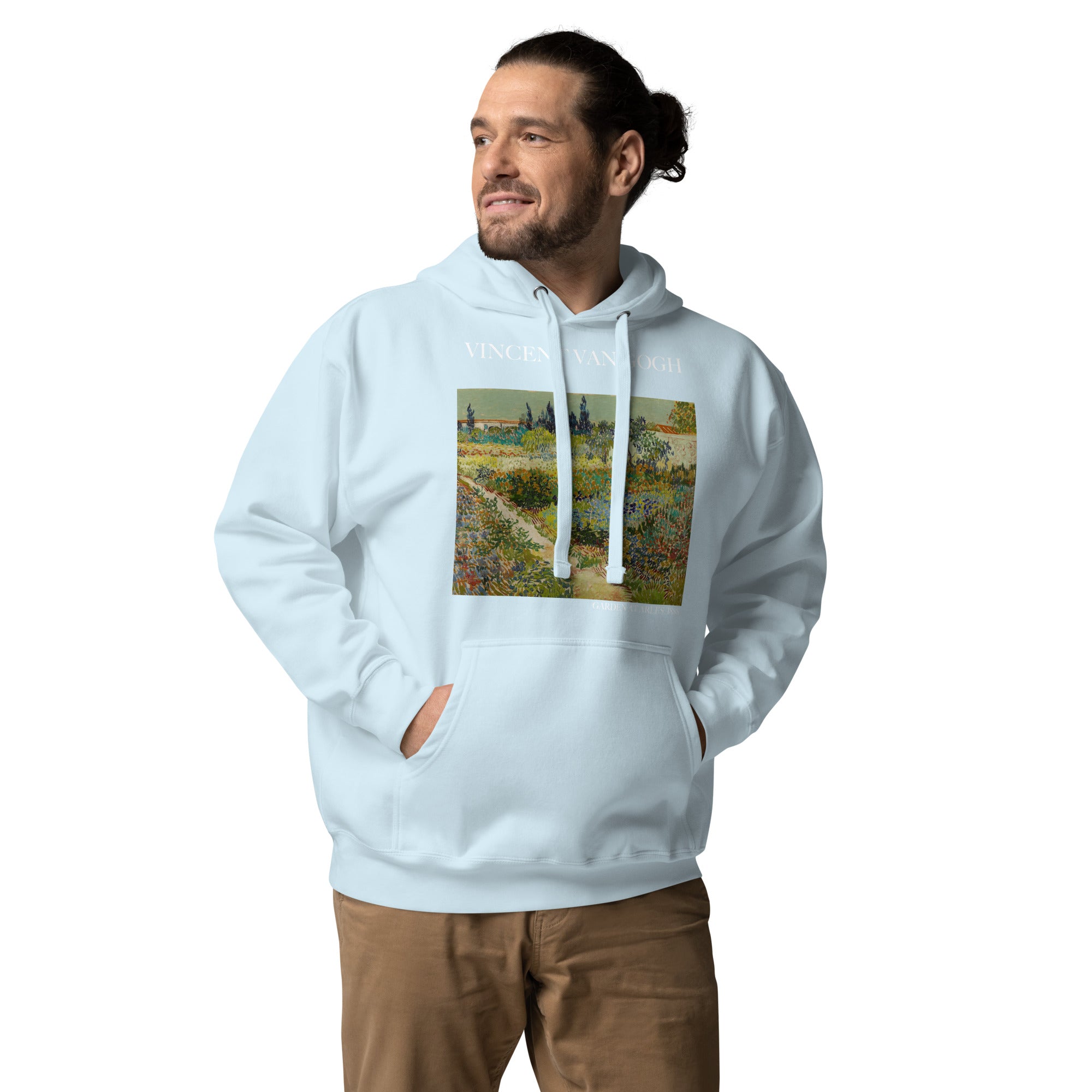 Kapuzenpullover mit berühmtem Gemälde „Garten in Arles“ von Vincent van Gogh | Unisex-Kapuzenpullover mit Premium-Kunstmotiv