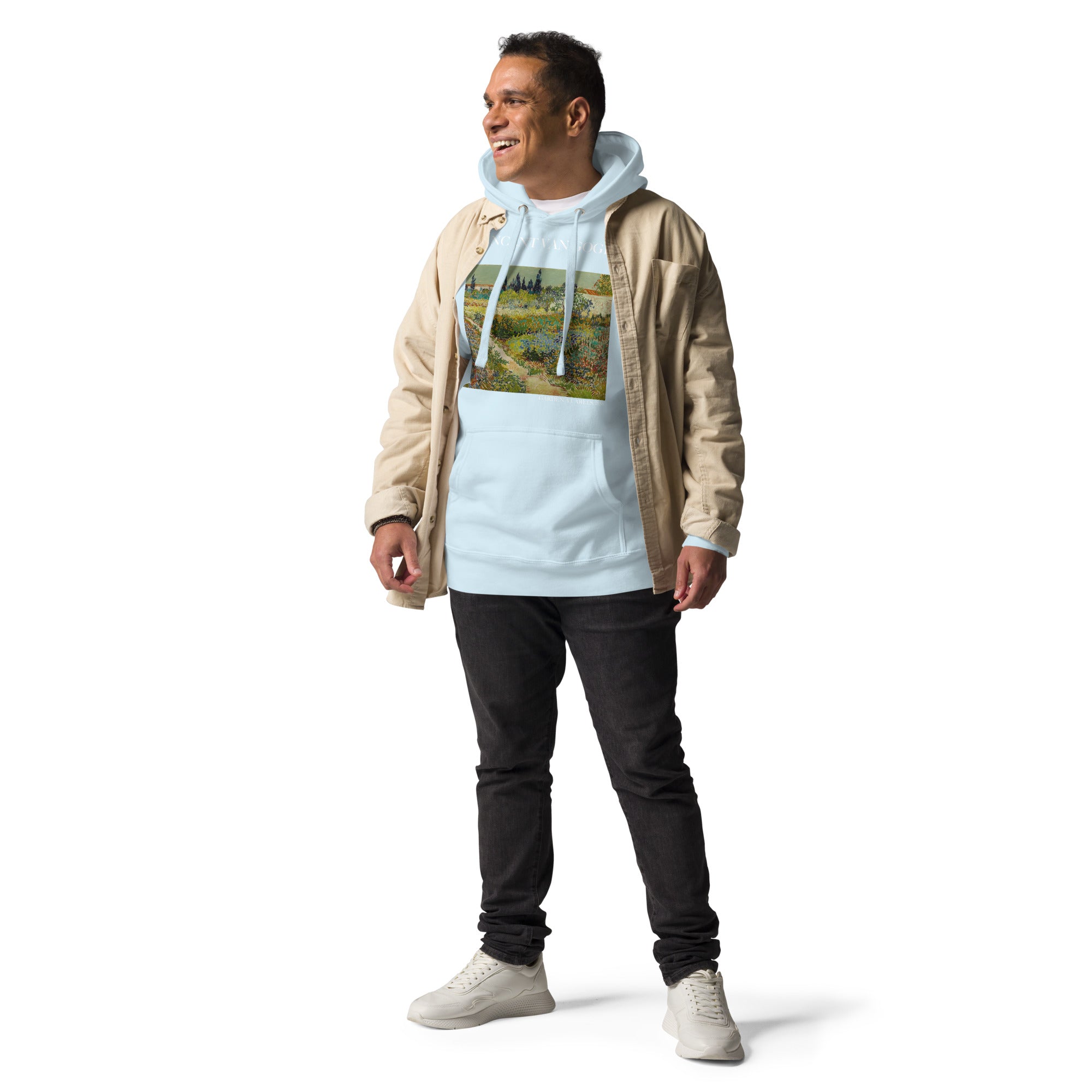 Kapuzenpullover mit berühmtem Gemälde „Garten in Arles“ von Vincent van Gogh | Unisex-Kapuzenpullover mit Premium-Kunstmotiv