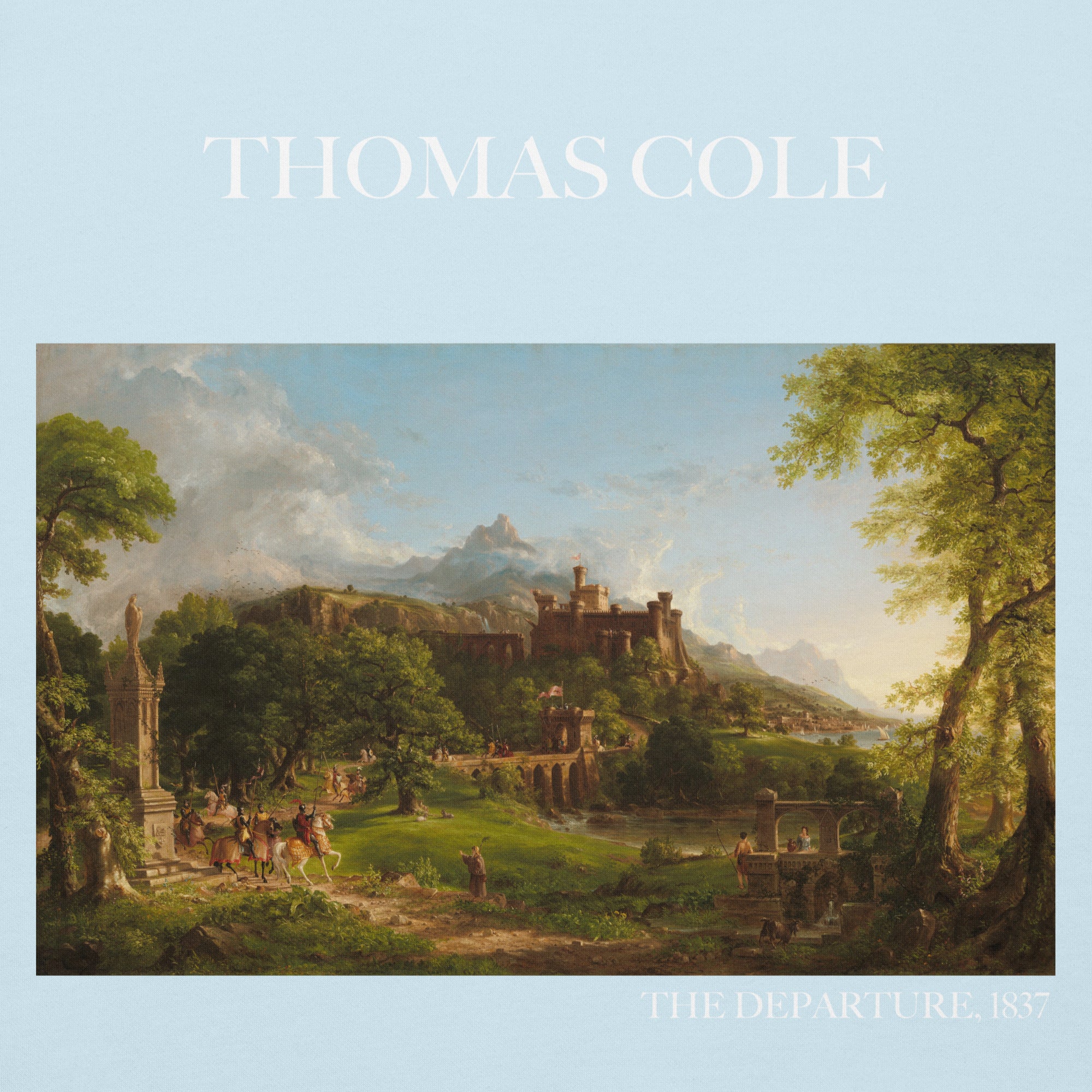 Thomas Cole 'The Departure' Famous Painting Hoodie | Unisex Premium Art Hoodie