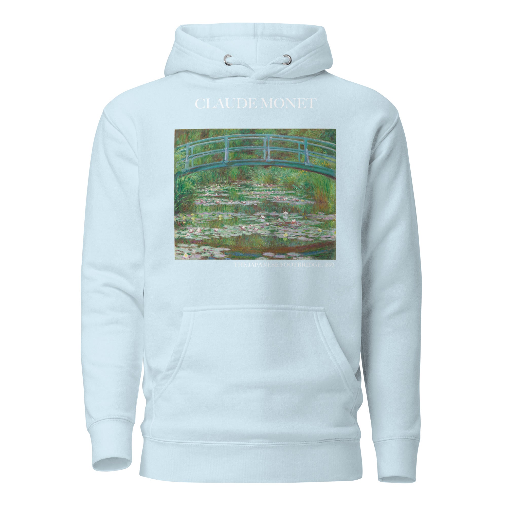 Claude Monet 'The Japanese Footbridge' Famous Painting Hoodie | Unisex Premium Art Hoodie