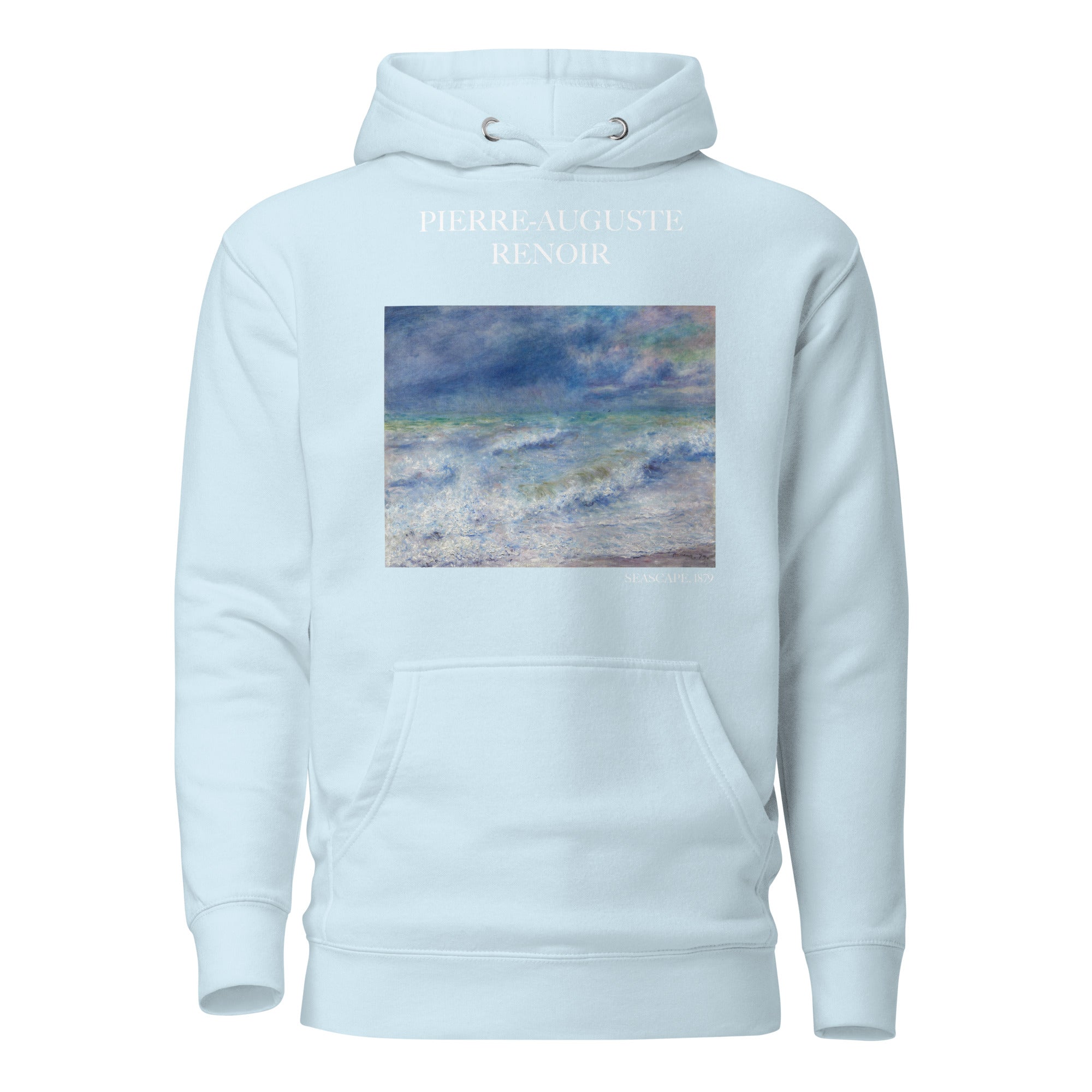 Kapuzenpullover mit berühmtem Gemälde „Meereslandschaft“ von Pierre-Auguste Renoir | Unisex-Kapuzenpullover mit Premium-Kunstmotiv