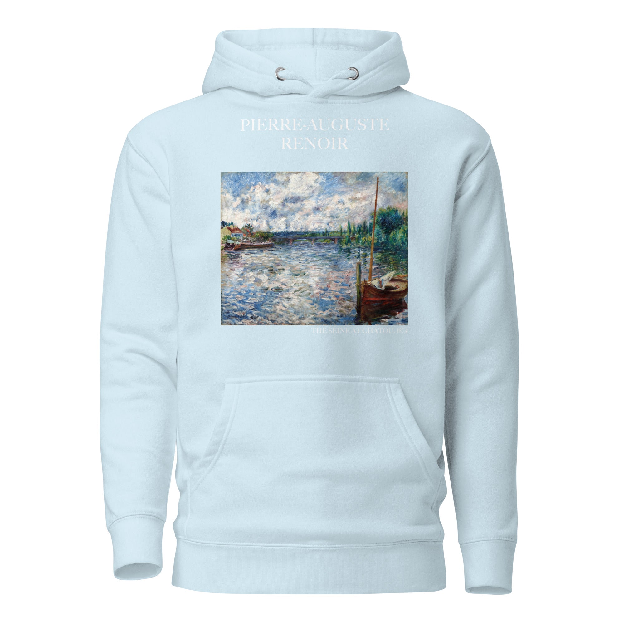 Kapuzenpullover mit berühmtem Gemälde „Die Seine bei Chatou“ von Pierre-Auguste Renoir | Unisex-Kunst-Kapuzenpullover