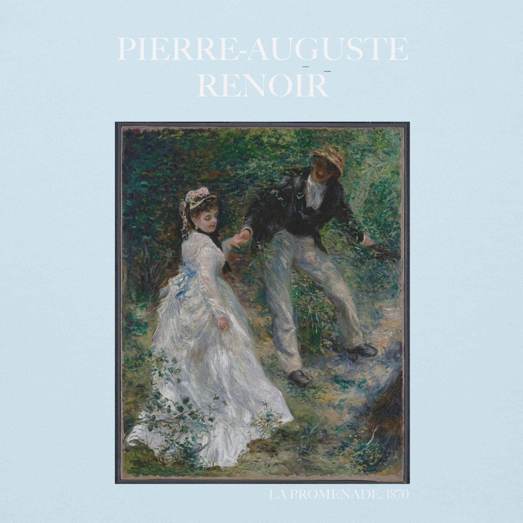 Pierre-Auguste Renoir 'La Promenade' Famous Painting Hoodie | Unisex Premium Art Hoodie