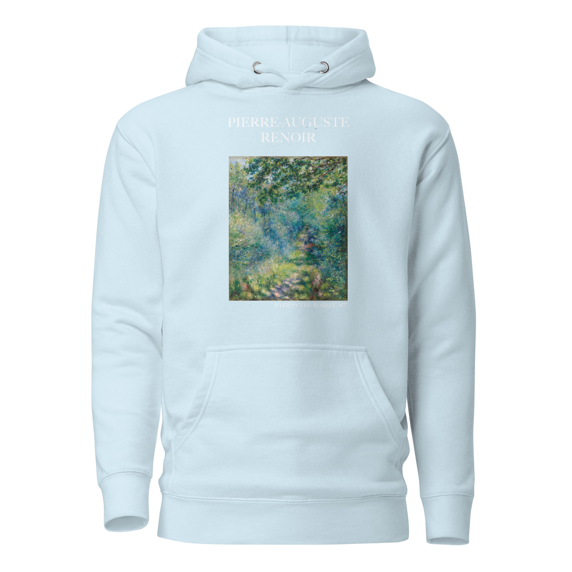 Kapuzenpullover mit berühmtem Gemälde „Pfad im Wald“ von Pierre-Auguste Renoir | Unisex-Kapuzenpullover mit Premium-Kunstmotiv