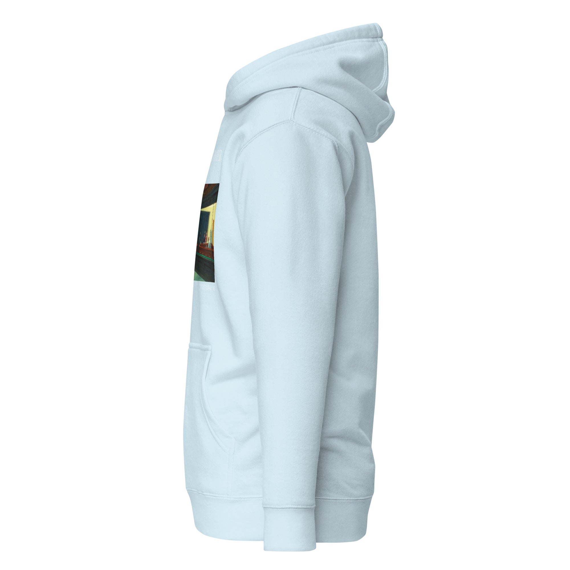 Kapuzenpullover mit berühmtem Gemälde „Nighthawks“ von Edward Hopper | Unisex-Kapuzenpullover mit Premium-Kunstmotiv