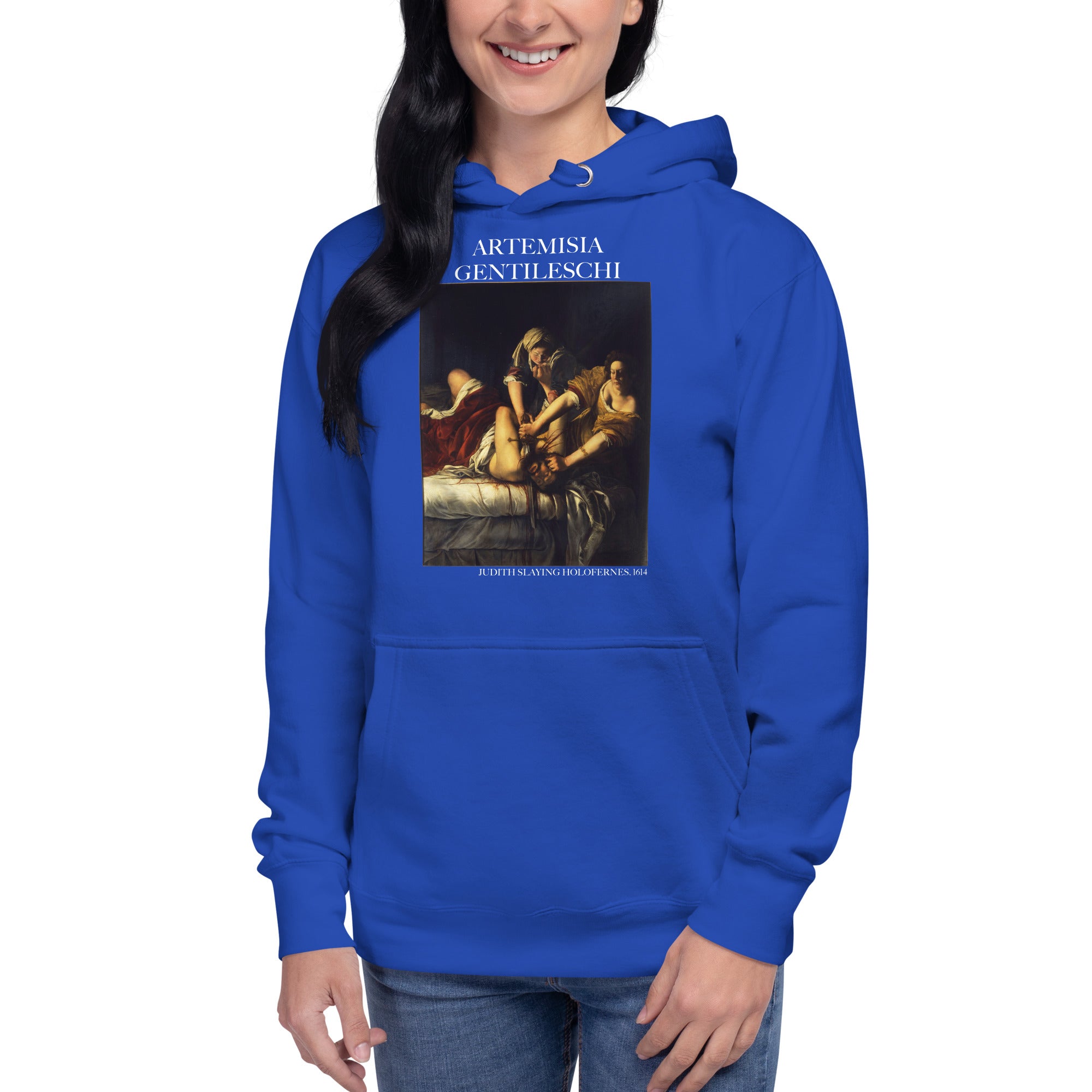 Kapuzenpullover mit berühmtem Gemälde „Judith erschlägt Holofernes“ von Artemisia Gentileschi | Unisex-Kapuzenpullover mit Premium-Kunstmotiv