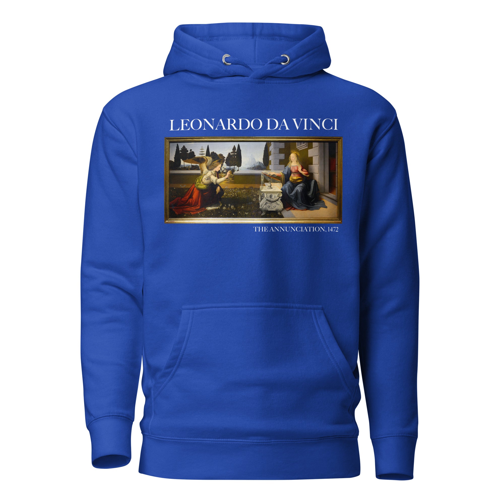 Leonardo da Vinci 'The Annunciation' Famous Painting Hoodie | Unisex Premium Art Hoodie