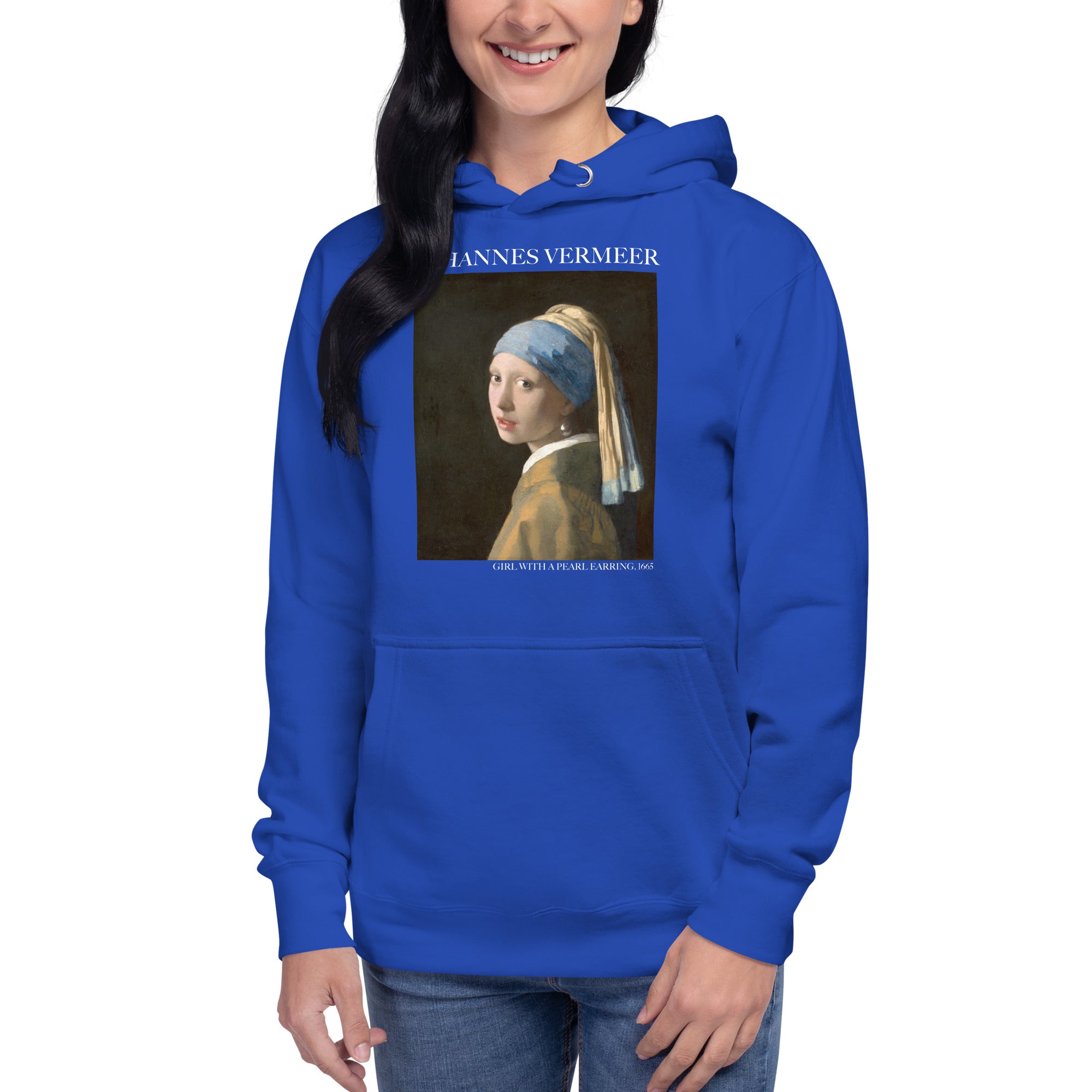 Johannes Vermeer 'Girl with a Pearl Earring' Famous Painting Hoodie | Unisex Premium Art Hoodie