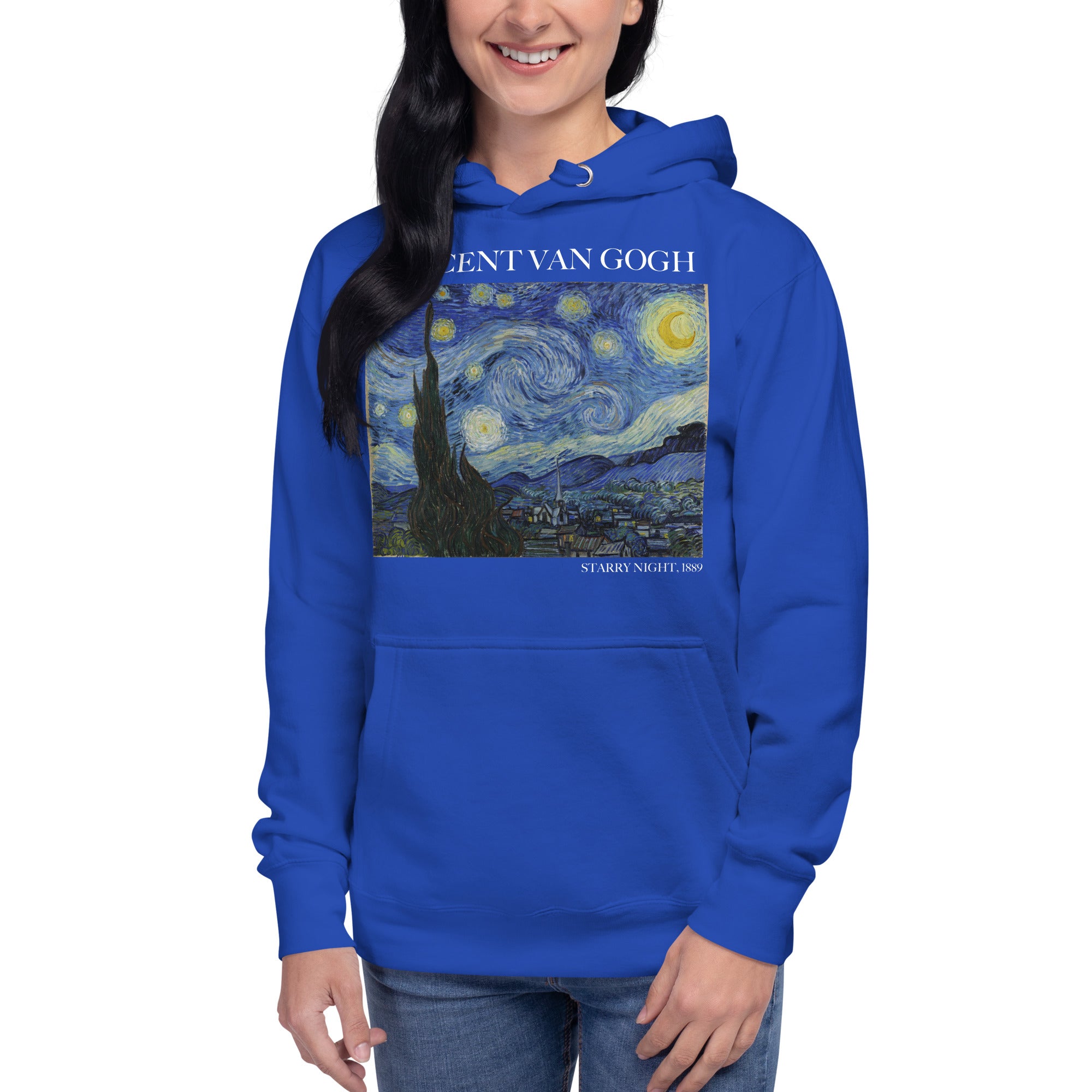 Kapuzenpullover mit berühmtem Gemälde „Sternennacht“ von Vincent van Gogh | Unisex-Kapuzenpullover mit Premium-Kunstmotiv