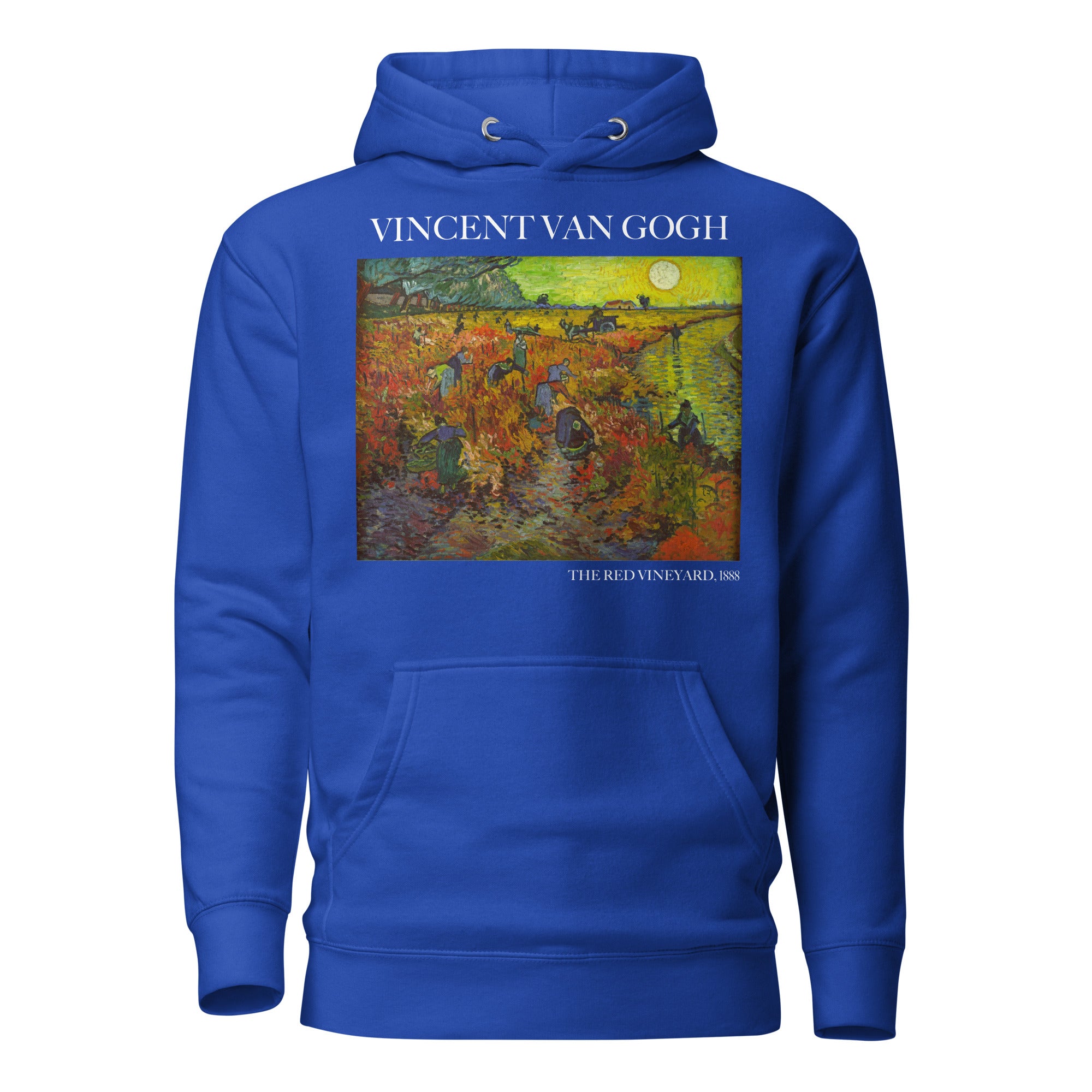 Kapuzenpullover mit berühmtem Gemälde „Der rote Weinberg“ von Vincent van Gogh | Unisex-Kapuzenpullover mit Premium-Kunstmotiv