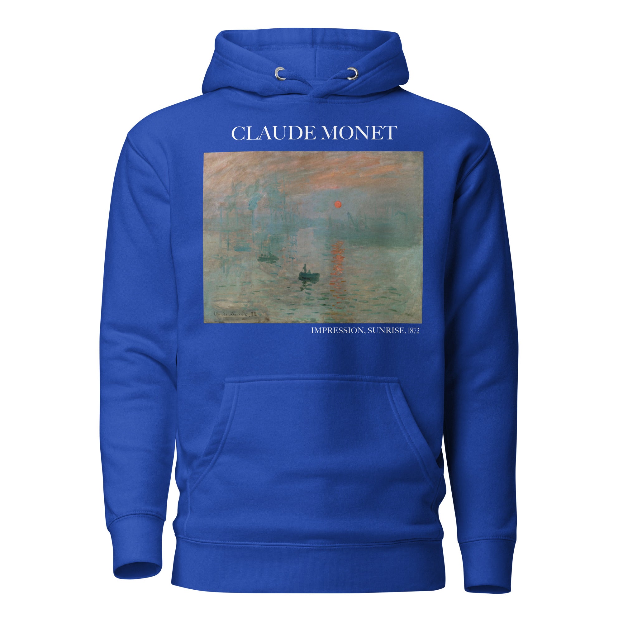 Claude Monet „Impression, Sonnenaufgang“ Berühmtes Gemälde Hoodie | Unisex Premium Kunst Hoodie