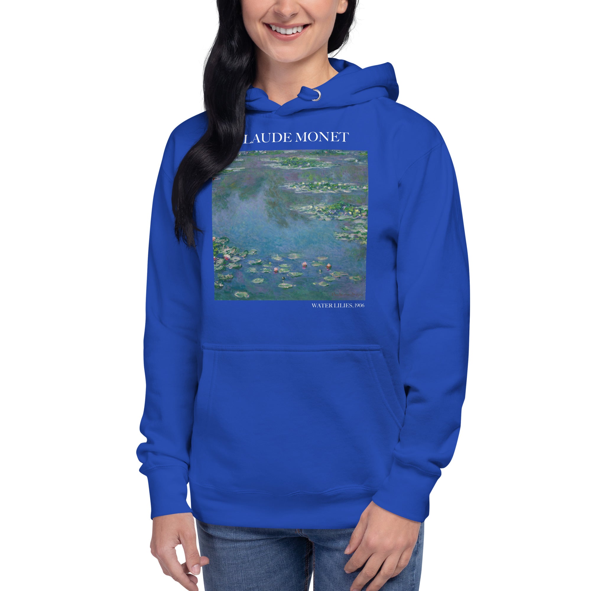 Claude Monet - Kapuzenpullover mit berühmtem Gemälde „Seerosen“ | Unisex-Kapuzenpullover mit Premium-Kunstmotiv