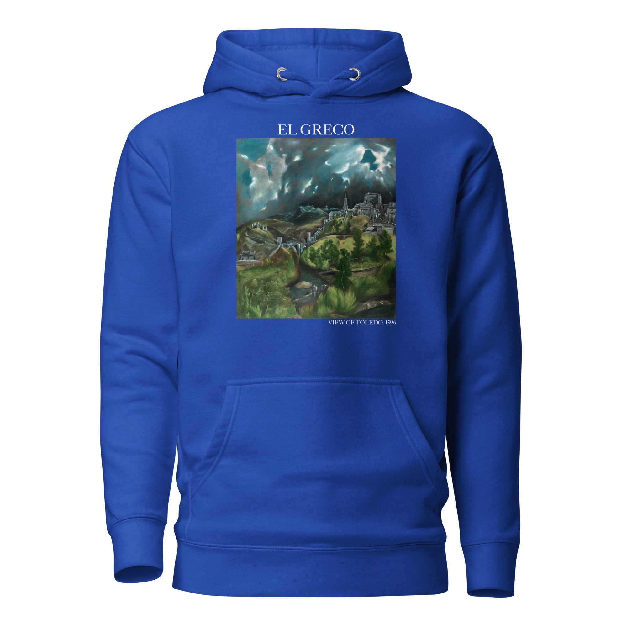 El Greco 'View of Toledo' Famous Painting Hoodie | Unisex Premium Art Hoodie