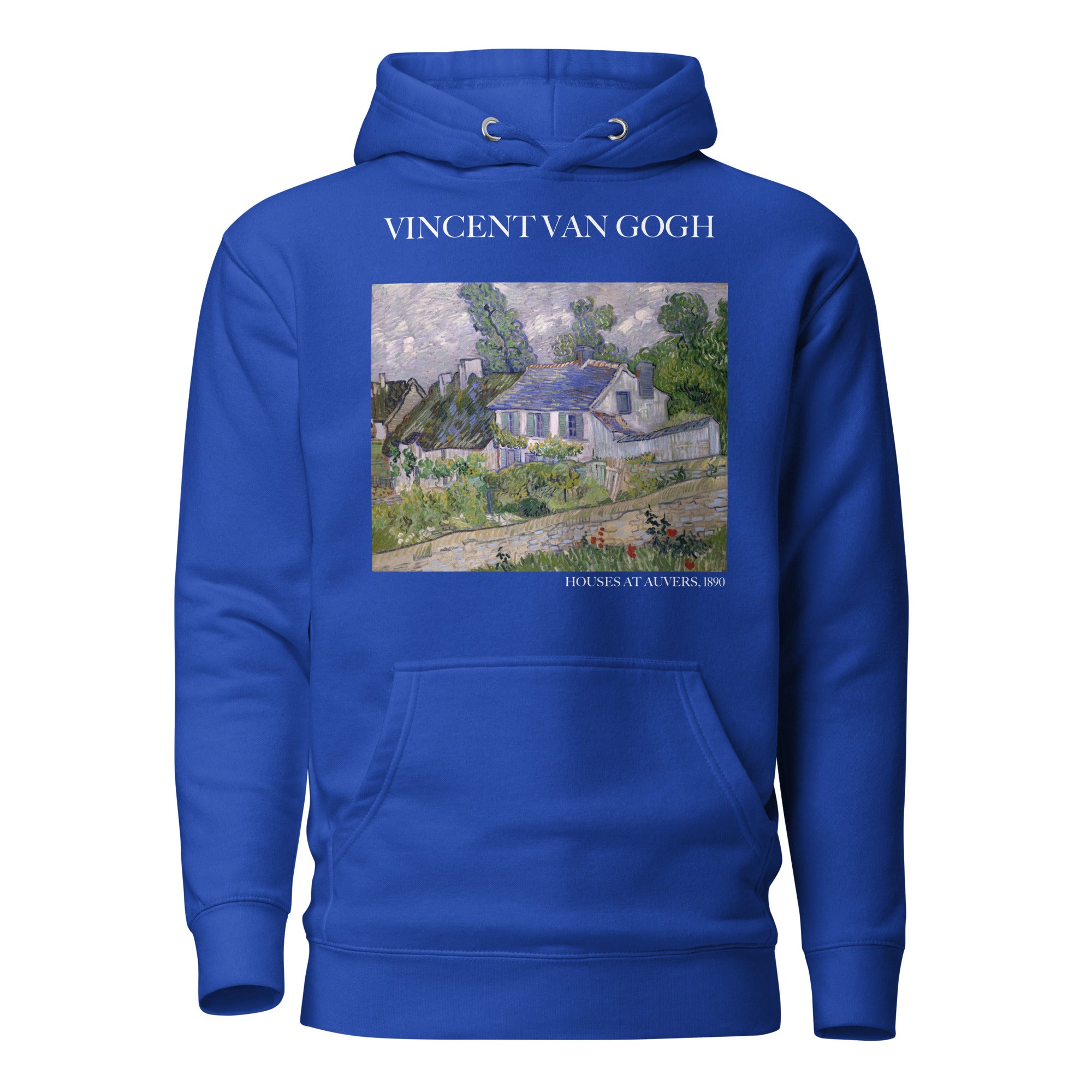 Kapuzenpullover mit berühmtem Gemälde „Häuser bei Auvers“ von Vincent van Gogh | Unisex-Kapuzenpullover mit Premium-Kunstmotiv