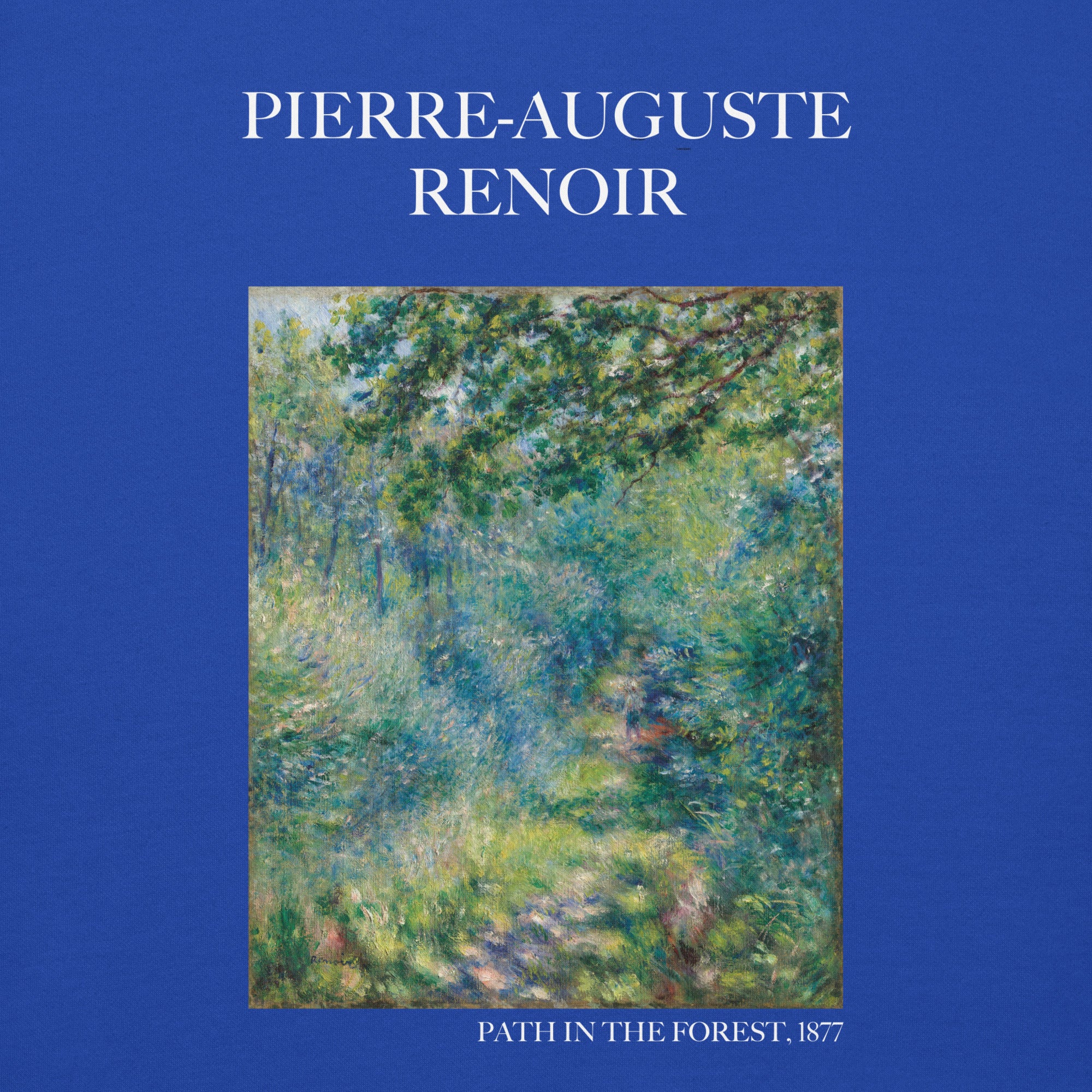 Kapuzenpullover mit berühmtem Gemälde „Pfad im Wald“ von Pierre-Auguste Renoir | Unisex-Kapuzenpullover mit Premium-Kunstmotiv