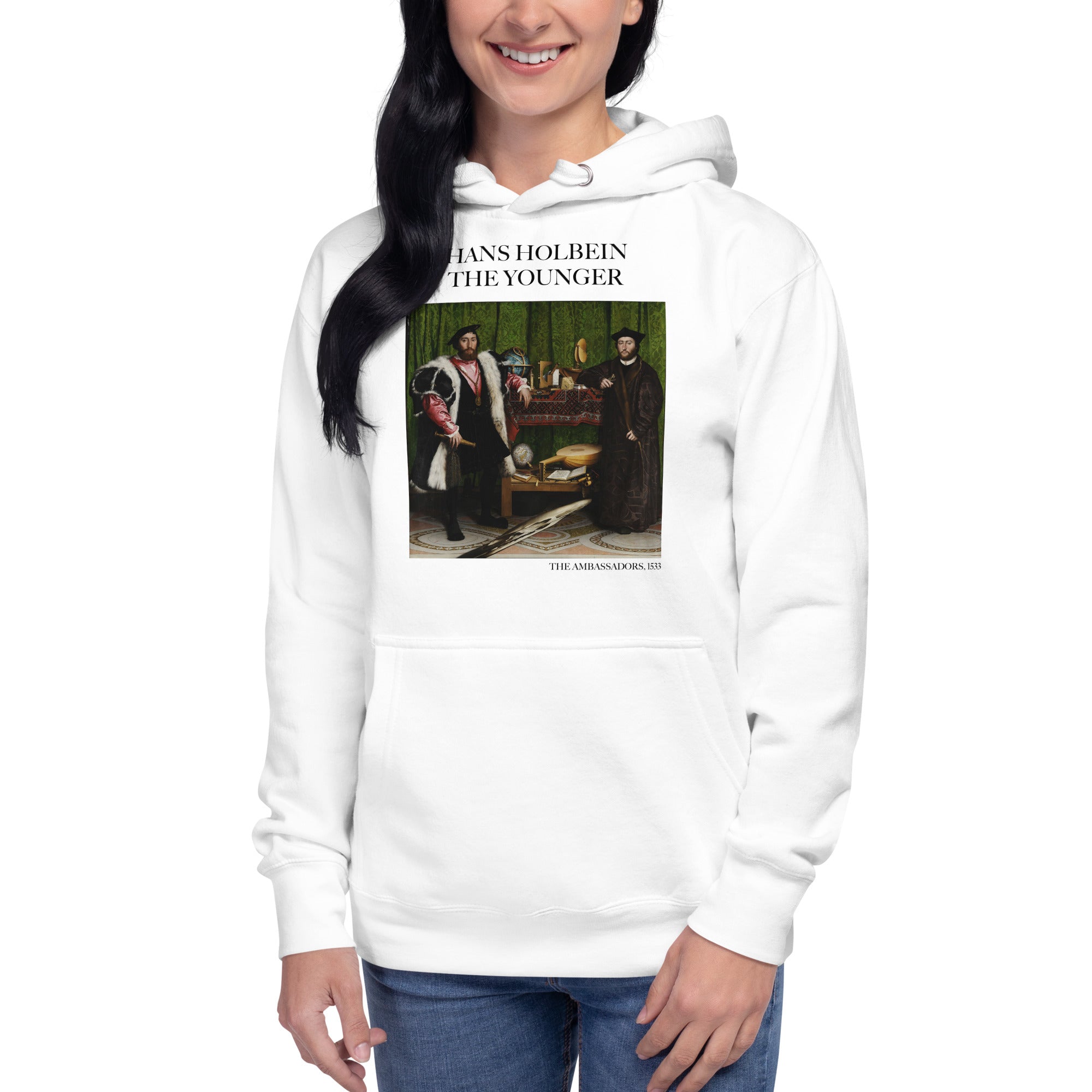 Hans Holbein the Younger 'The Ambassadors' Famous Painting Hoodie | Unisex Premium Art Hoodie