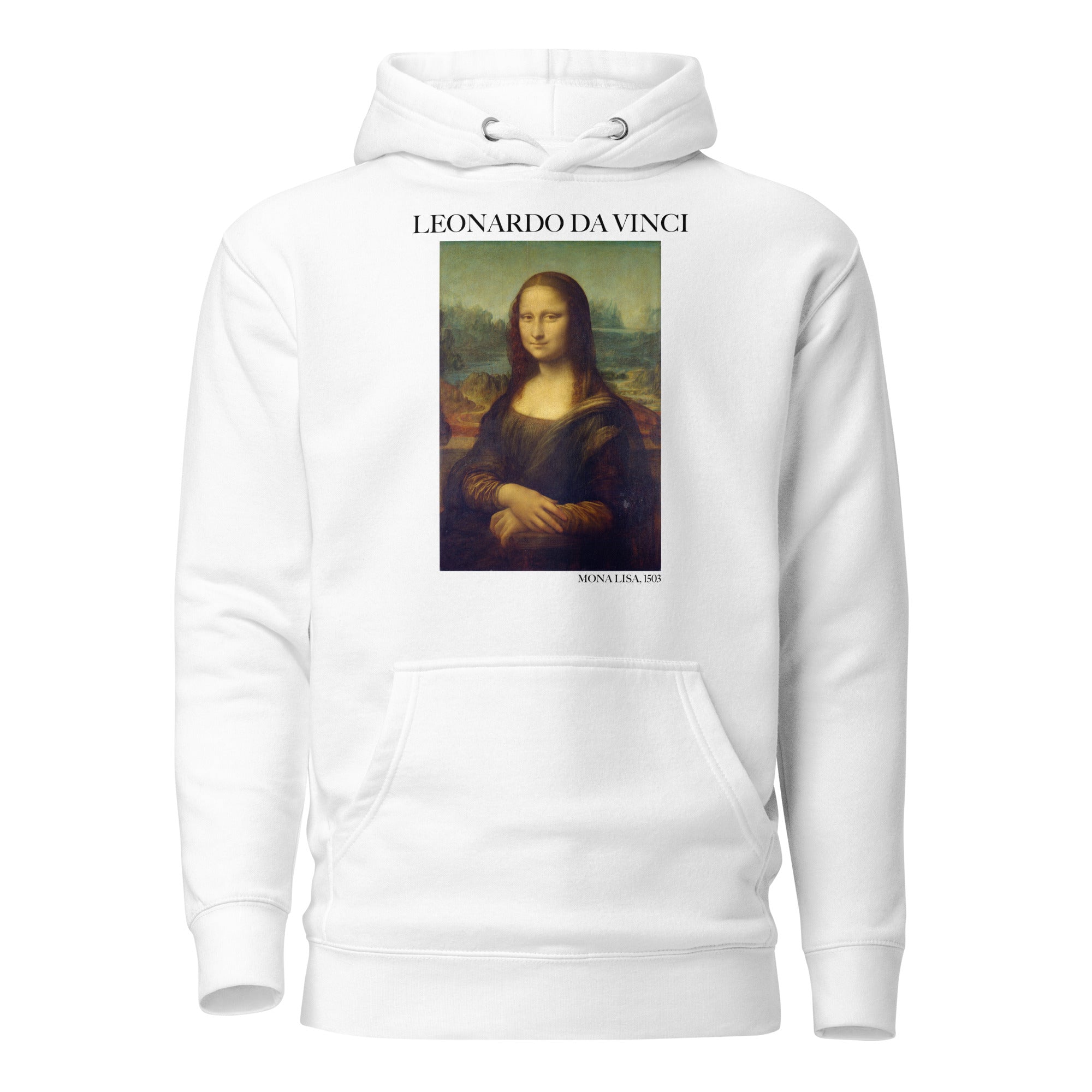 Kapuzenpullover mit berühmtem Gemälde „Mona Lisa“ von Leonardo da Vinci | Unisex-Kapuzenpullover mit Premium-Kunstmotiv