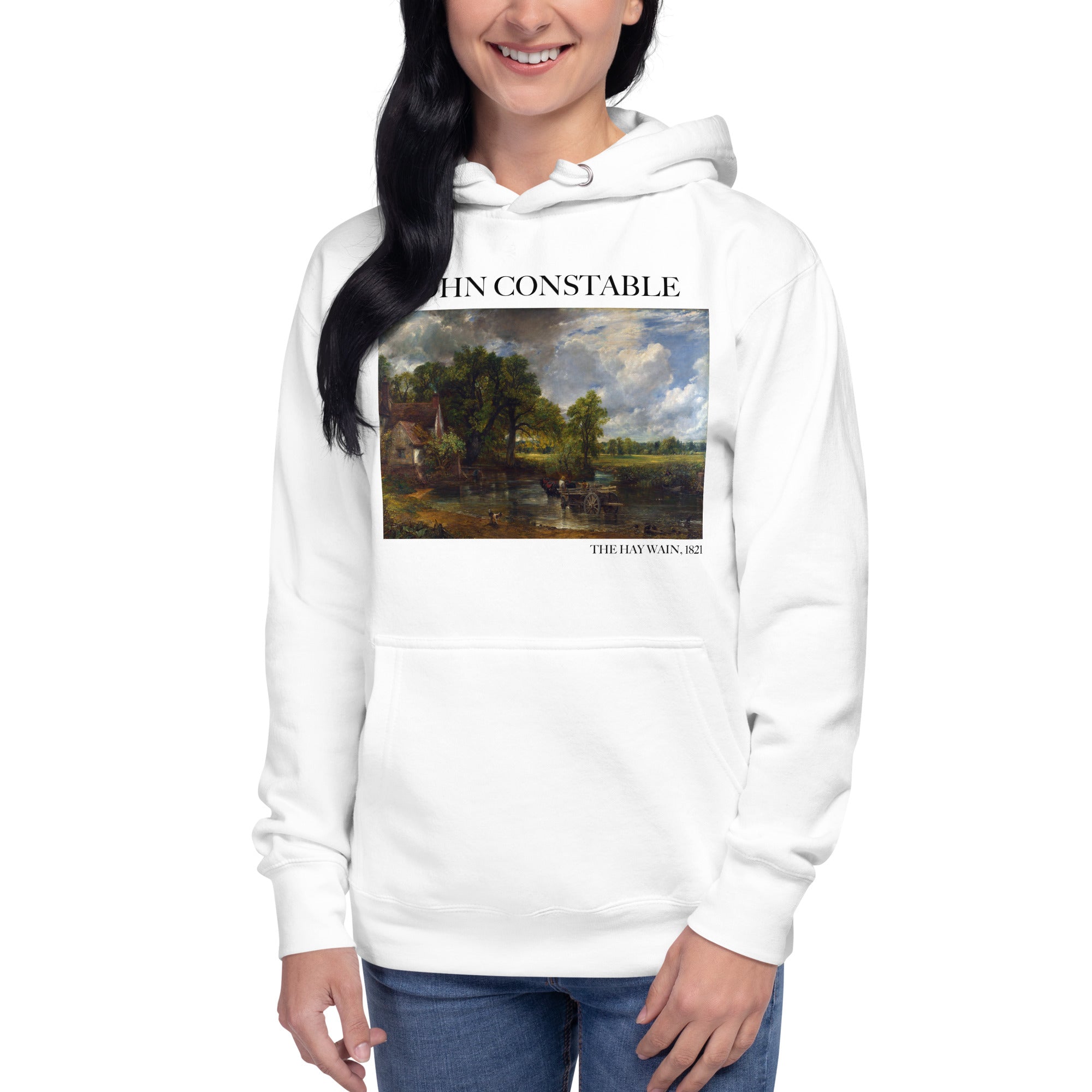 John Constable 'The Hay Wain' Famous Painting Hoodie | Unisex Premium Art Hoodie