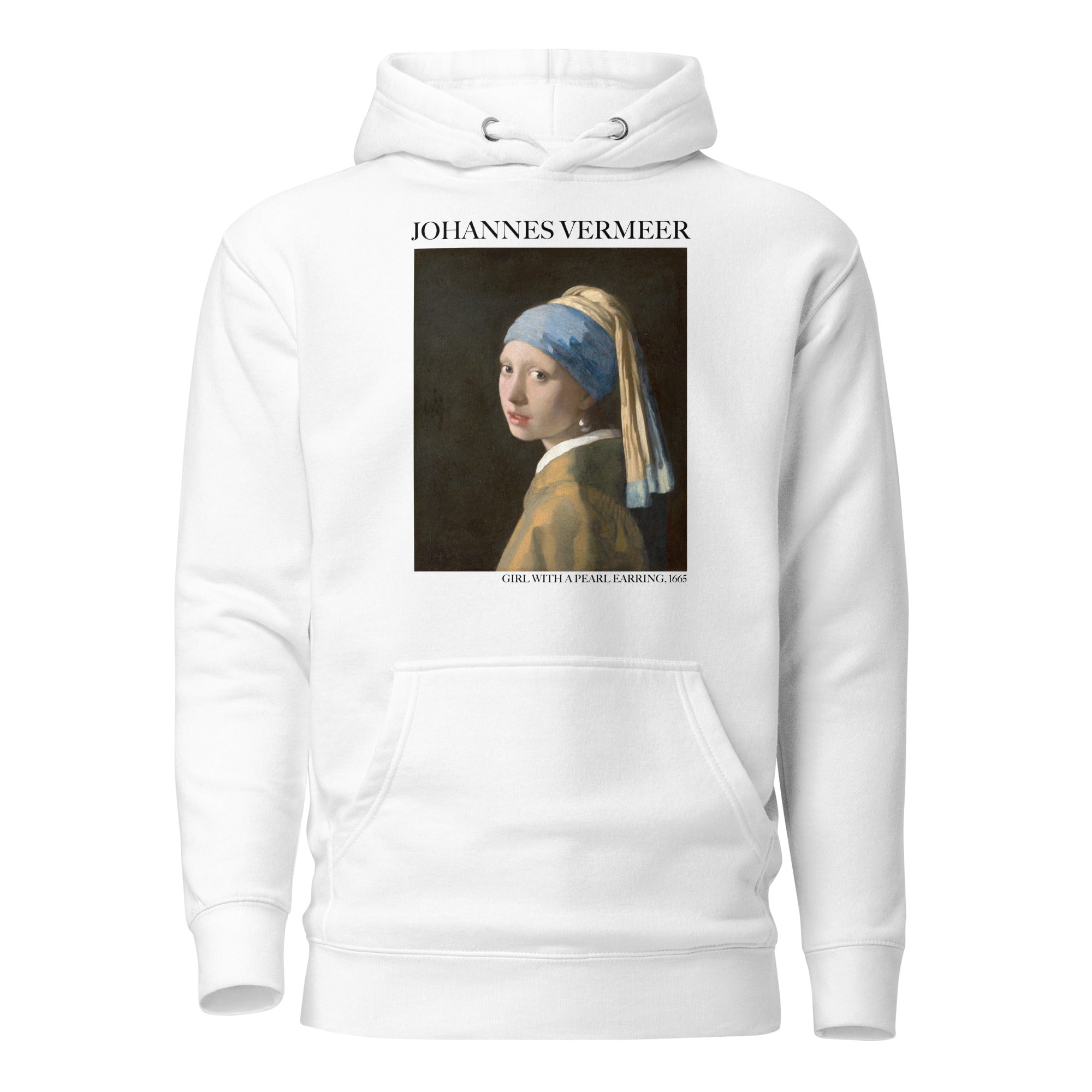 Johannes Vermeer 'Girl with a Pearl Earring' Famous Painting Hoodie | Unisex Premium Art Hoodie