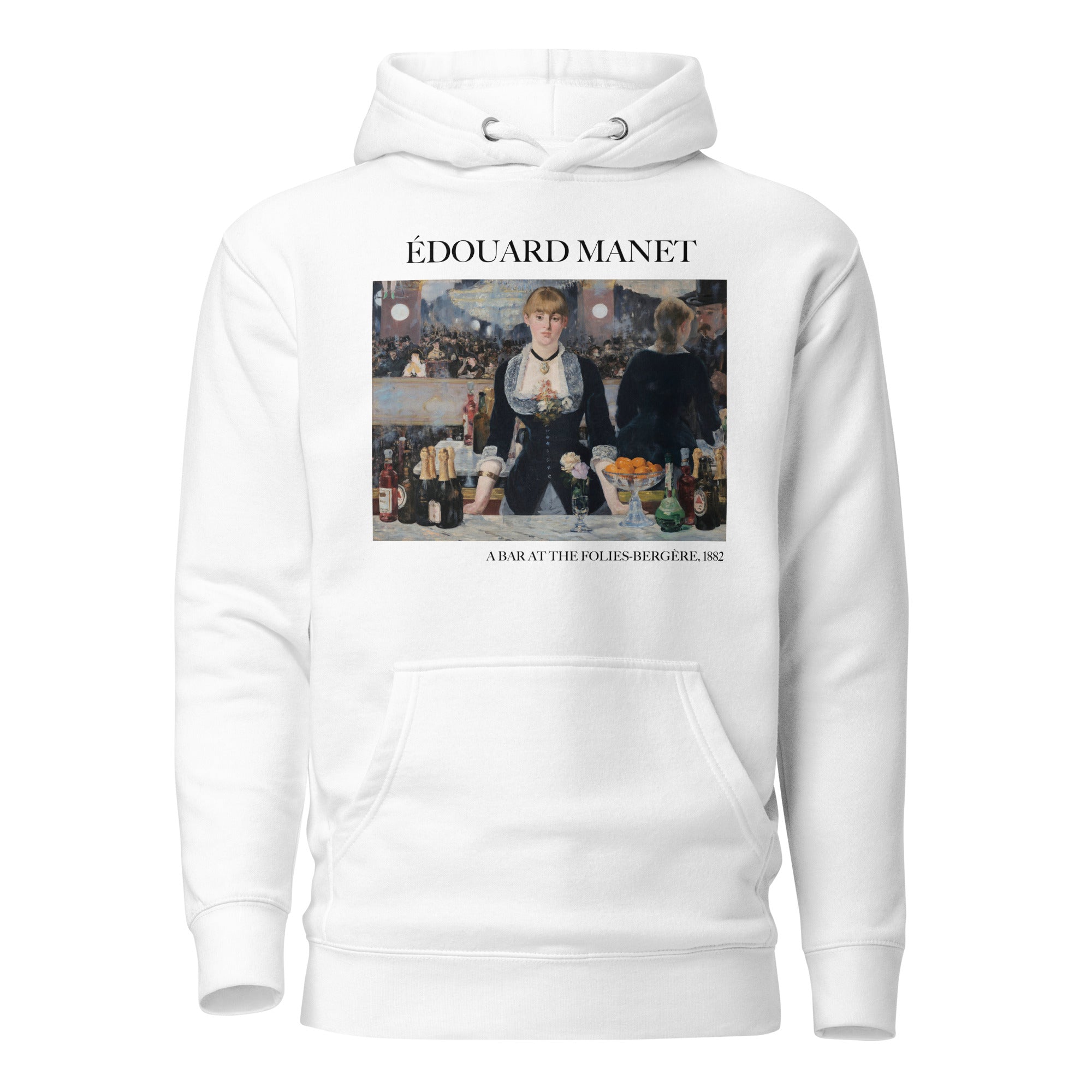 Édouard Manet 'A Bar at the Folies-Bergère' Famous Painting Hoodie | Unisex Premium Art Hoodie