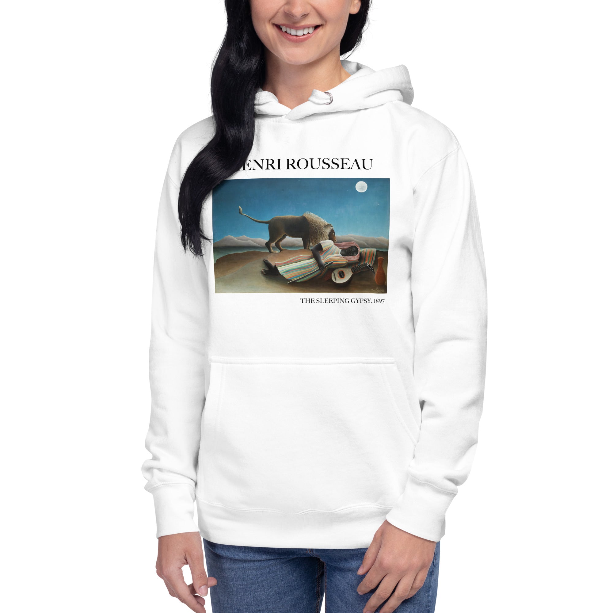 Henri Rousseau 'The Sleeping Gypsy' Famous Painting Hoodie | Unisex Premium Art Hoodie