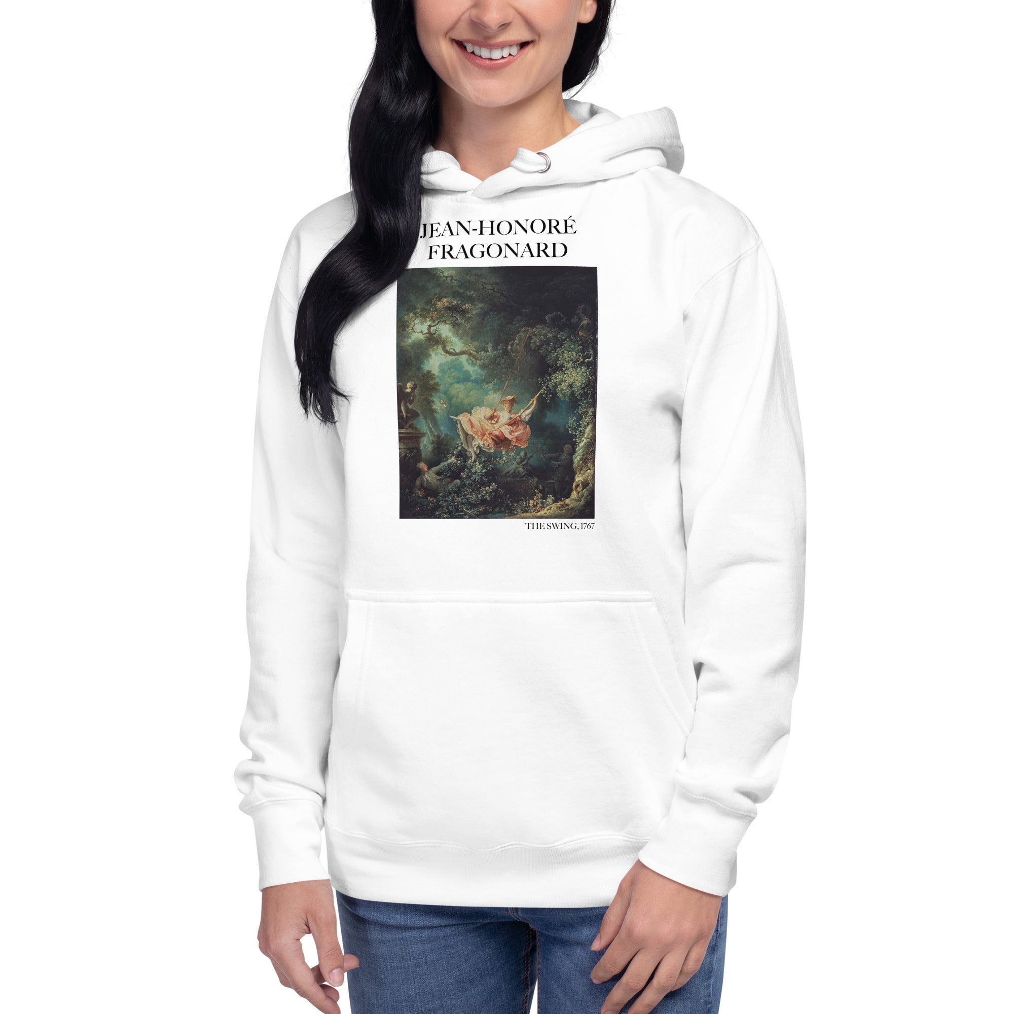 Jean-Honoré Fragonard 'The Swing' Famous Painting Hoodie | Unisex Premium Art Hoodieoodie