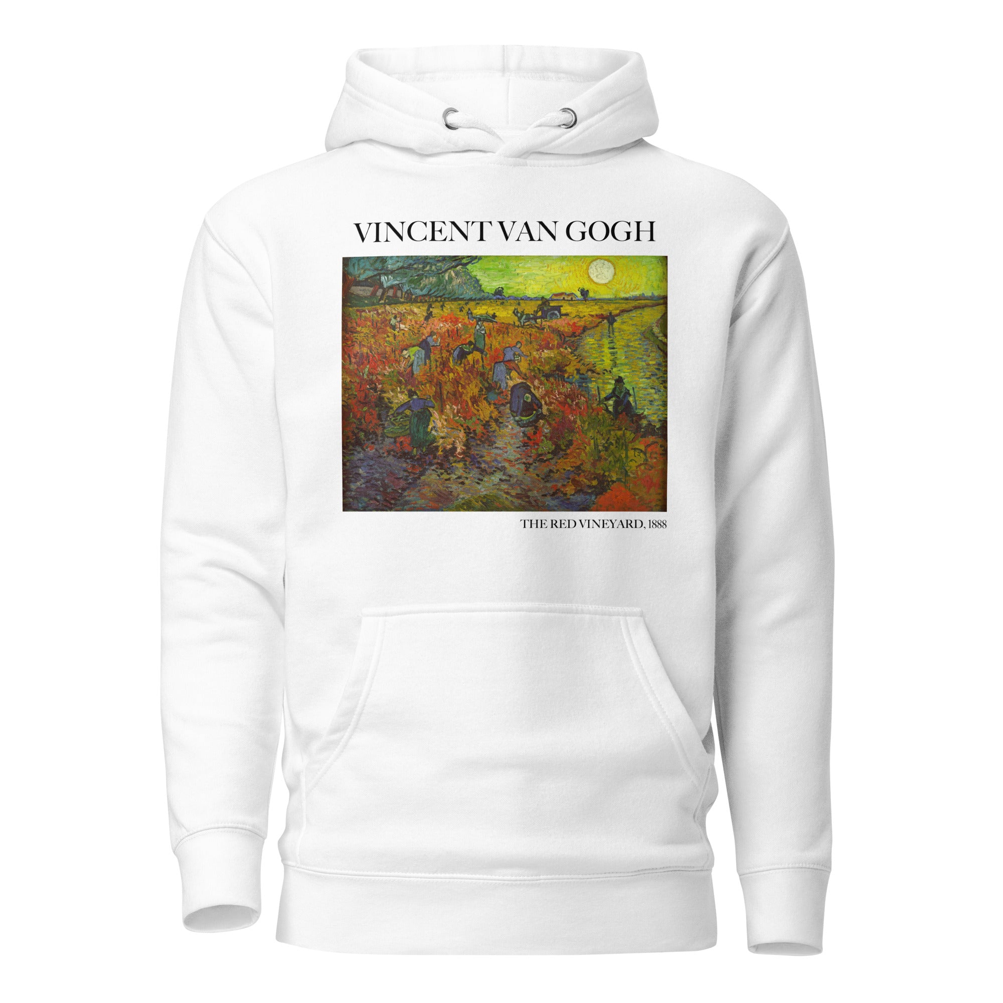 Kapuzenpullover mit berühmtem Gemälde „Der rote Weinberg“ von Vincent van Gogh | Unisex-Kapuzenpullover mit Premium-Kunstmotiv