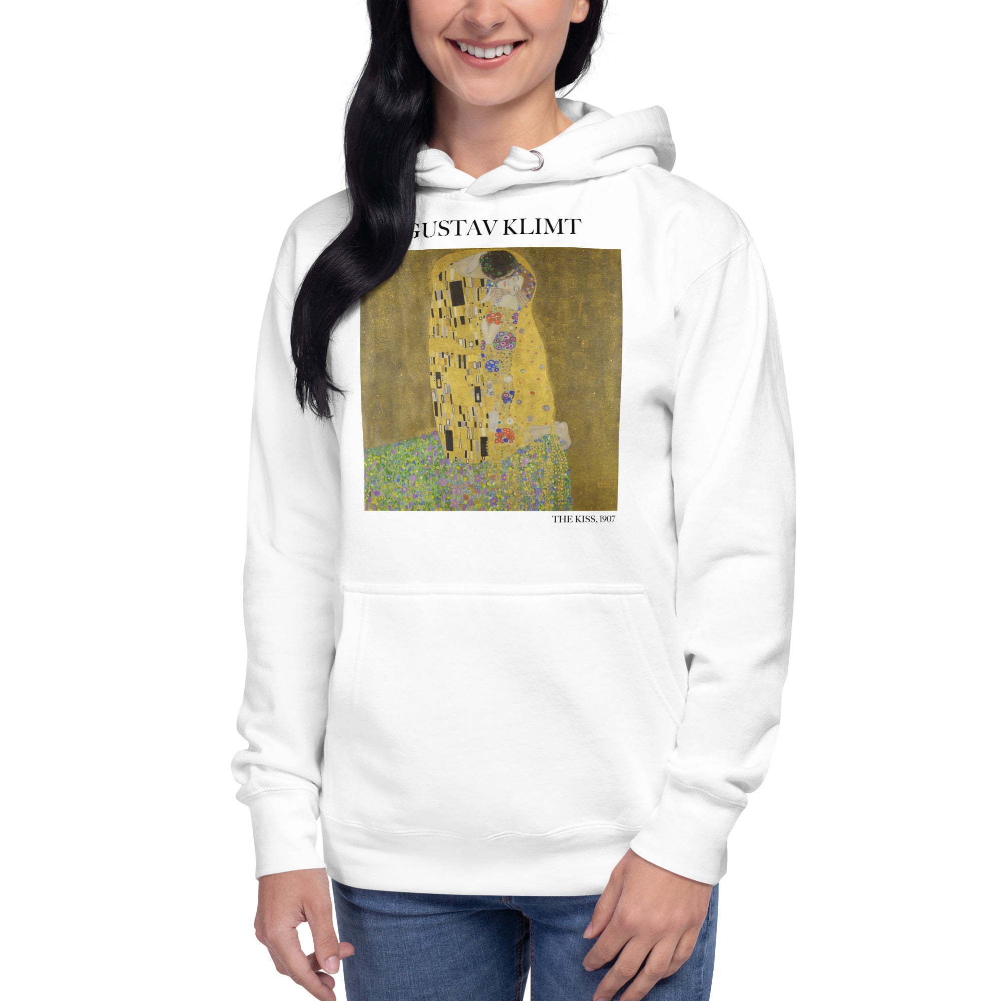 Gustav Klimt „Der Kuss“ Berühmtes Gemälde Hoodie | Unisex Premium Kunst Hoodie