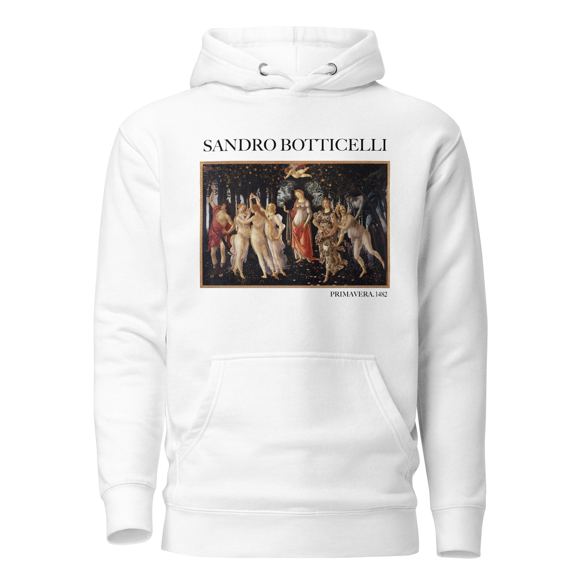 Kapuzenpullover mit berühmtem Gemälde „Primavera“ von Sandro Botticelli | Unisex-Kapuzenpullover mit Premium-Kunstmotiv