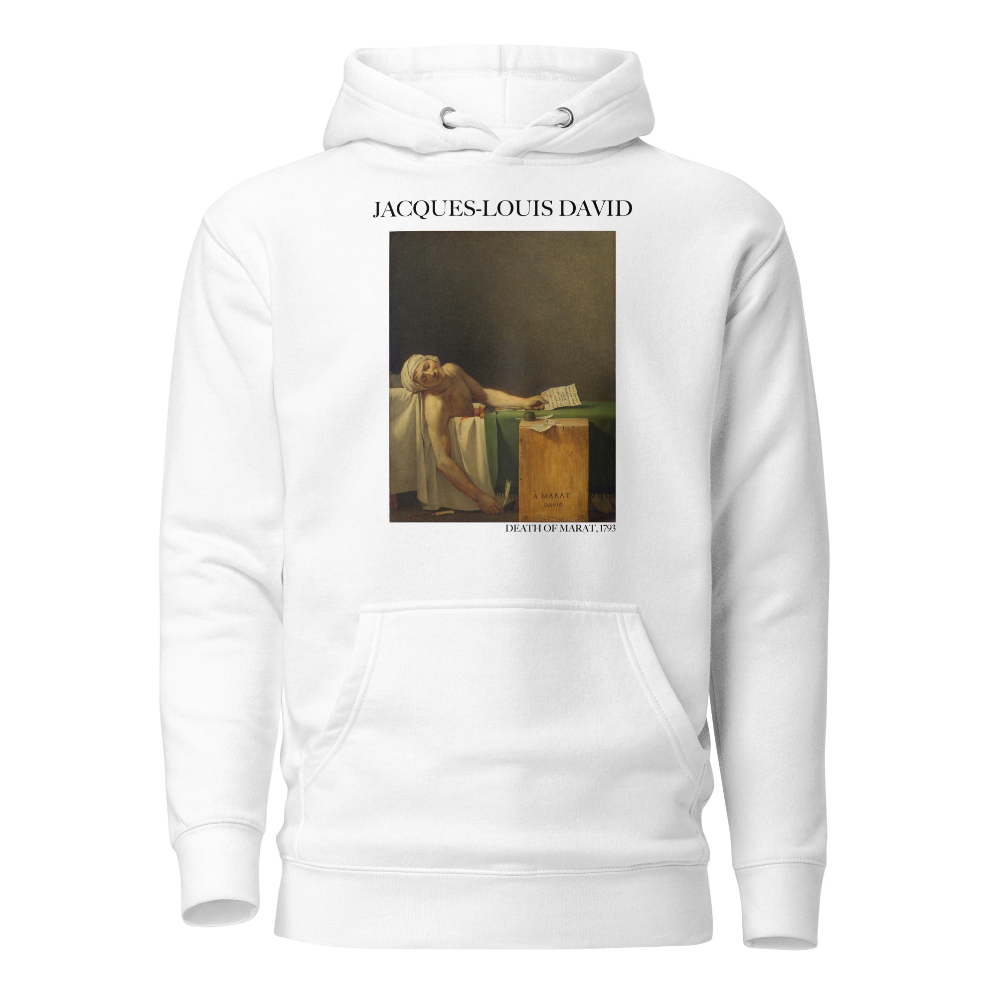 Jacques-Louis David Kapuzenpullover mit berühmtem Gemälde „Der Tod des Marat“ | Unisex Premium Kunst-Kapuzenpullover