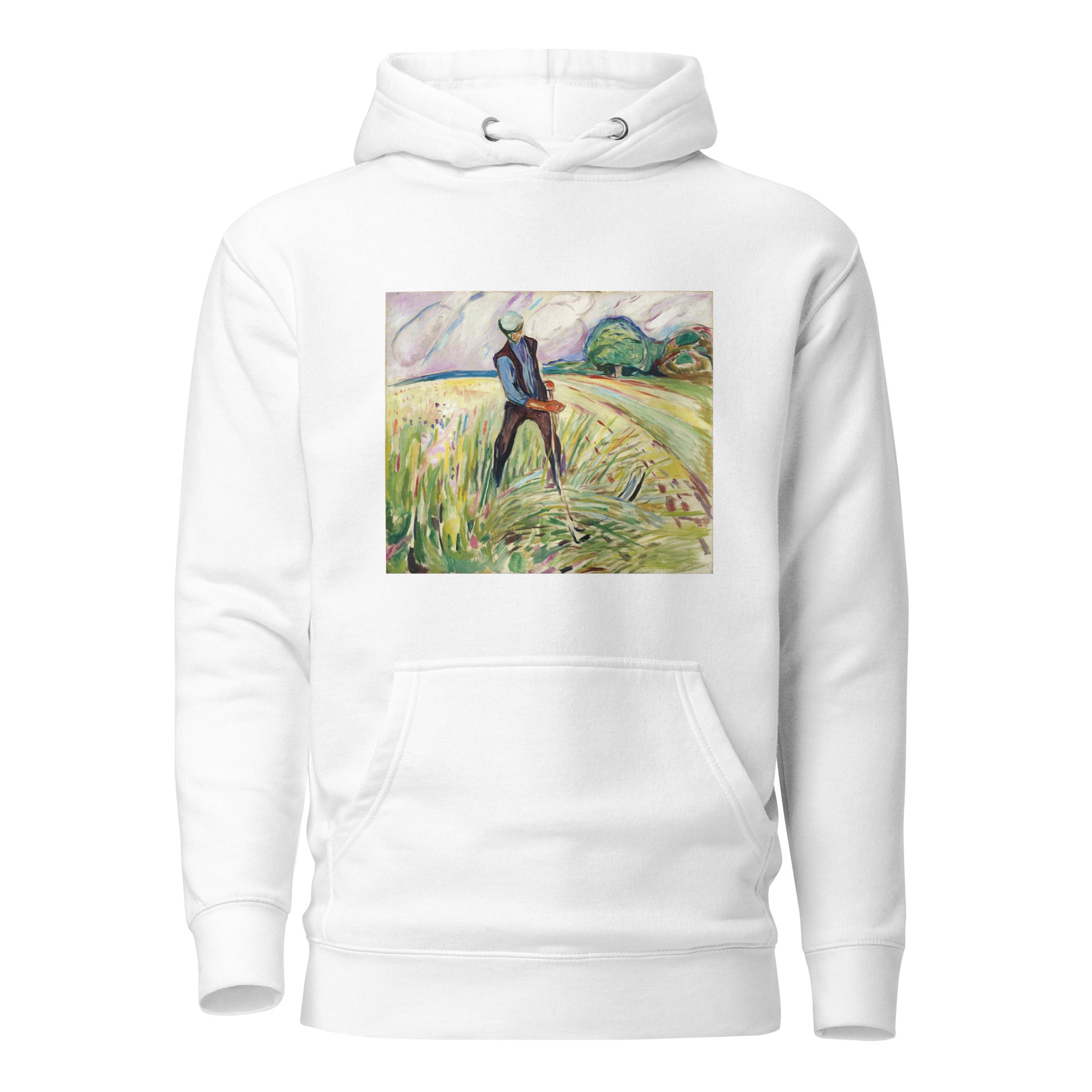 Edvard Munch 'The Haymaker' Famous Painting Hoodie | Unisex Premium Art Hoodie