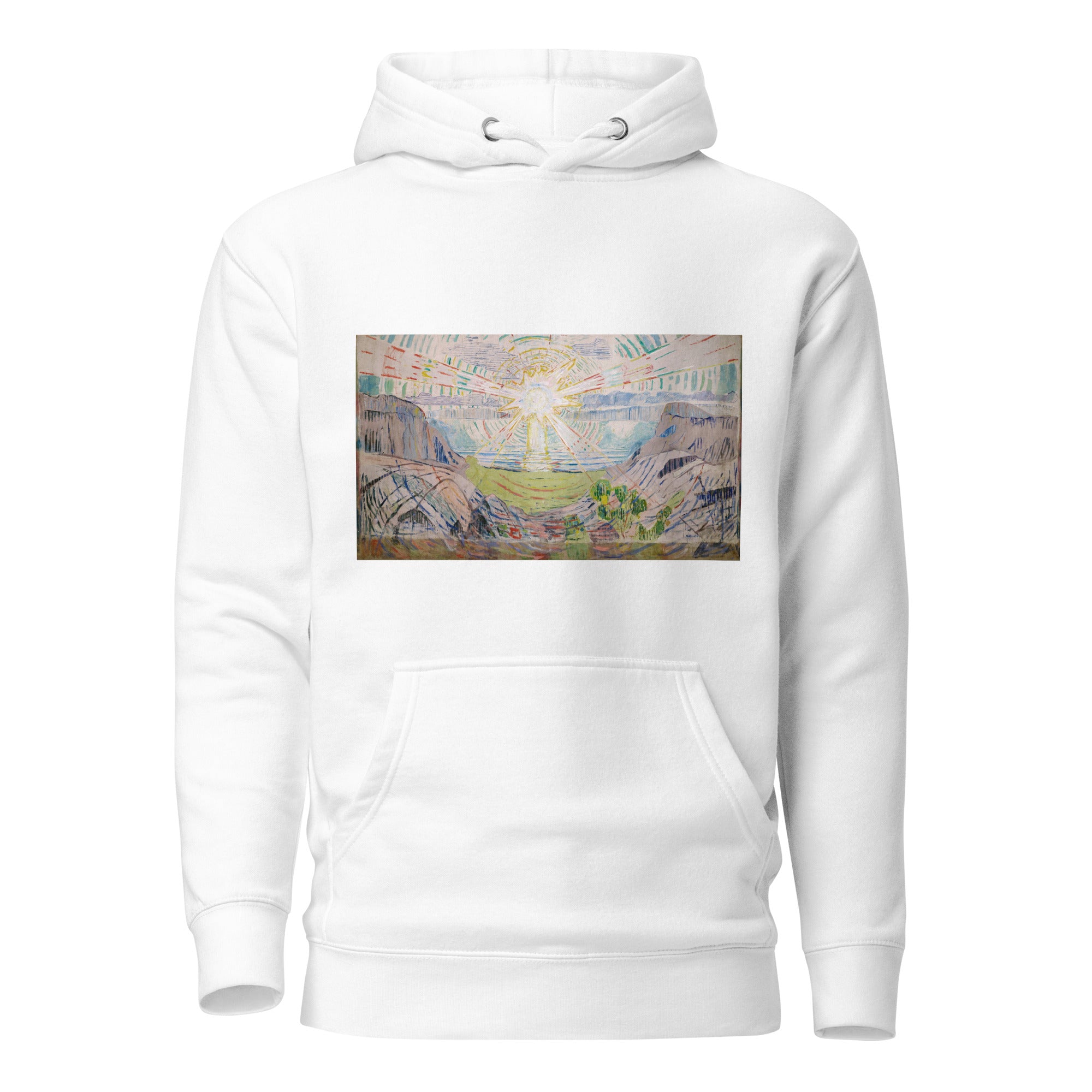 Edvard Munch „Die Sonne“ – Berühmtes Gemälde – Kapuzenpullover | Unisex Premium Art Hoodie