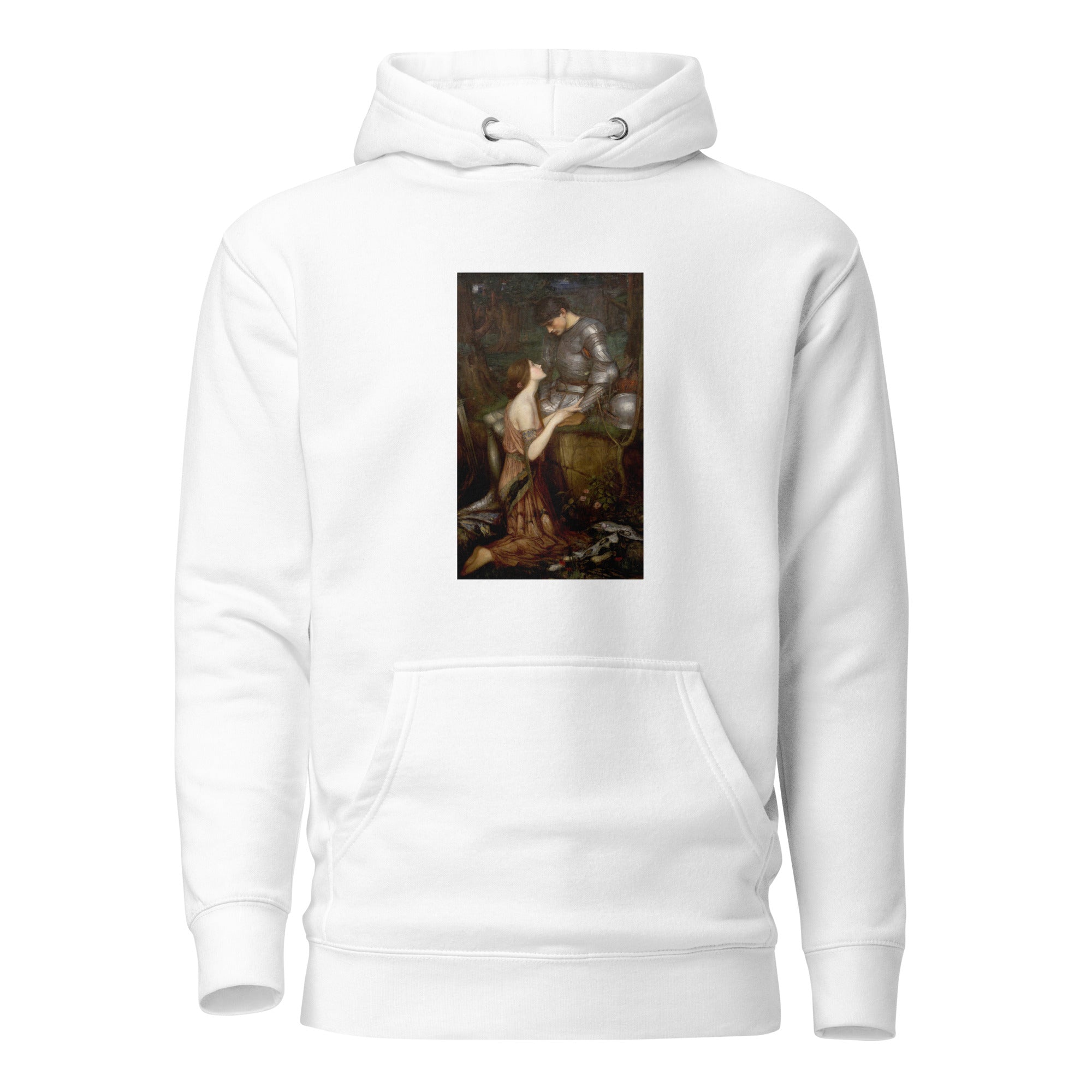 Kapuzenpullover mit berühmtem Gemälde „Lamia“ von John William Waterhouse | Unisex-Premium-Kunst-Kapuzenpullover