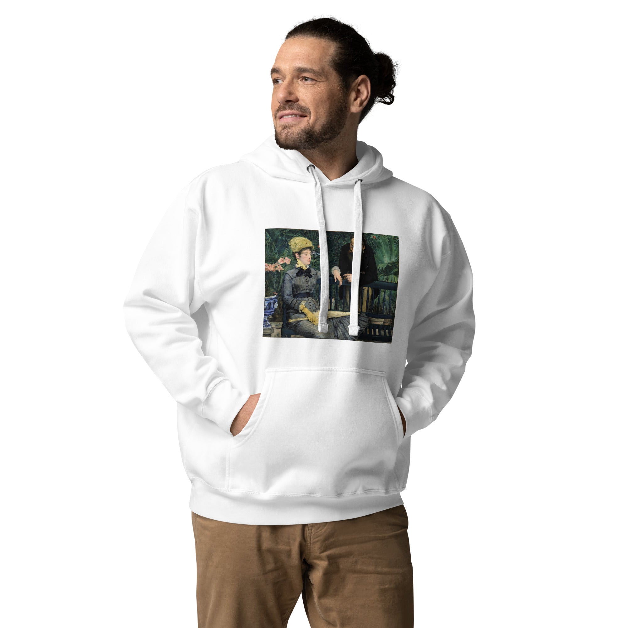 Édouard Manet „Im Wintergarten“ – Berühmtes Gemälde – Kapuzenpullover | Unisex Premium Kunst-Kapuzenpullover