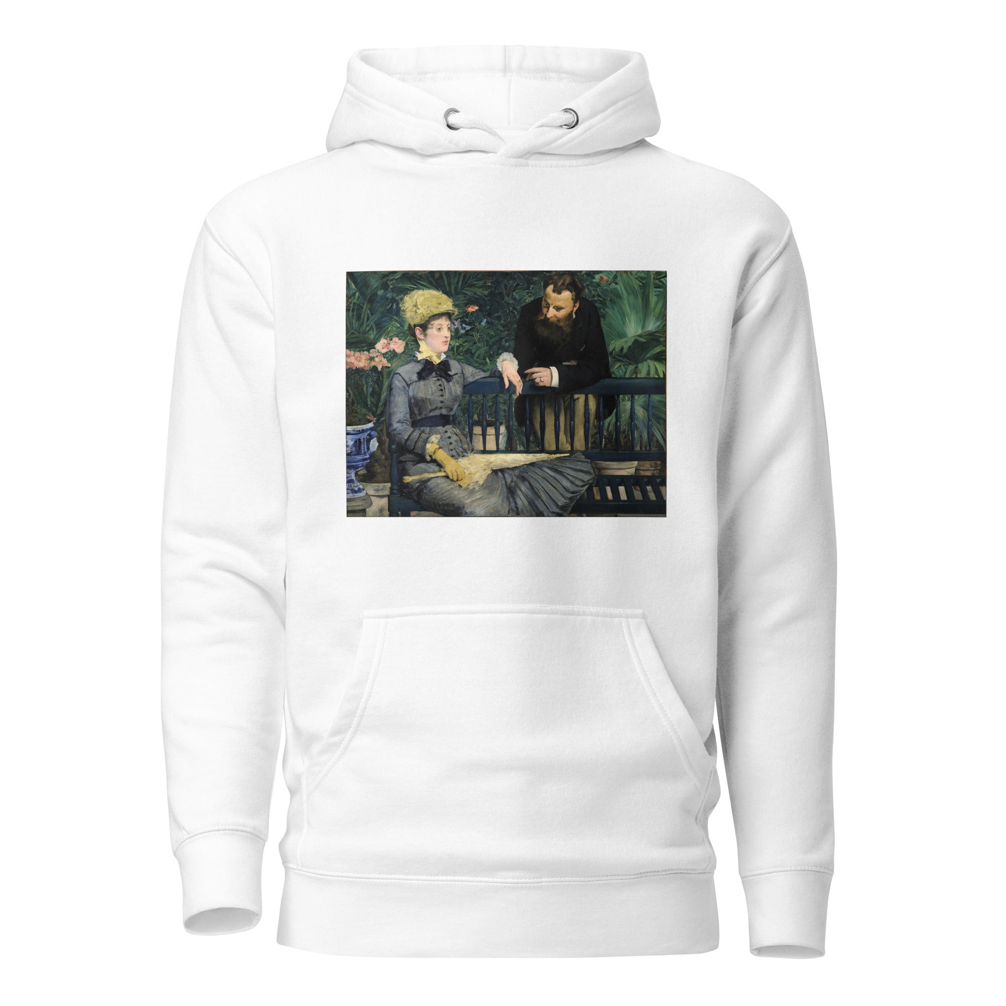 Édouard Manet „Im Wintergarten“ – Berühmtes Gemälde – Kapuzenpullover | Unisex Premium Kunst-Kapuzenpullover