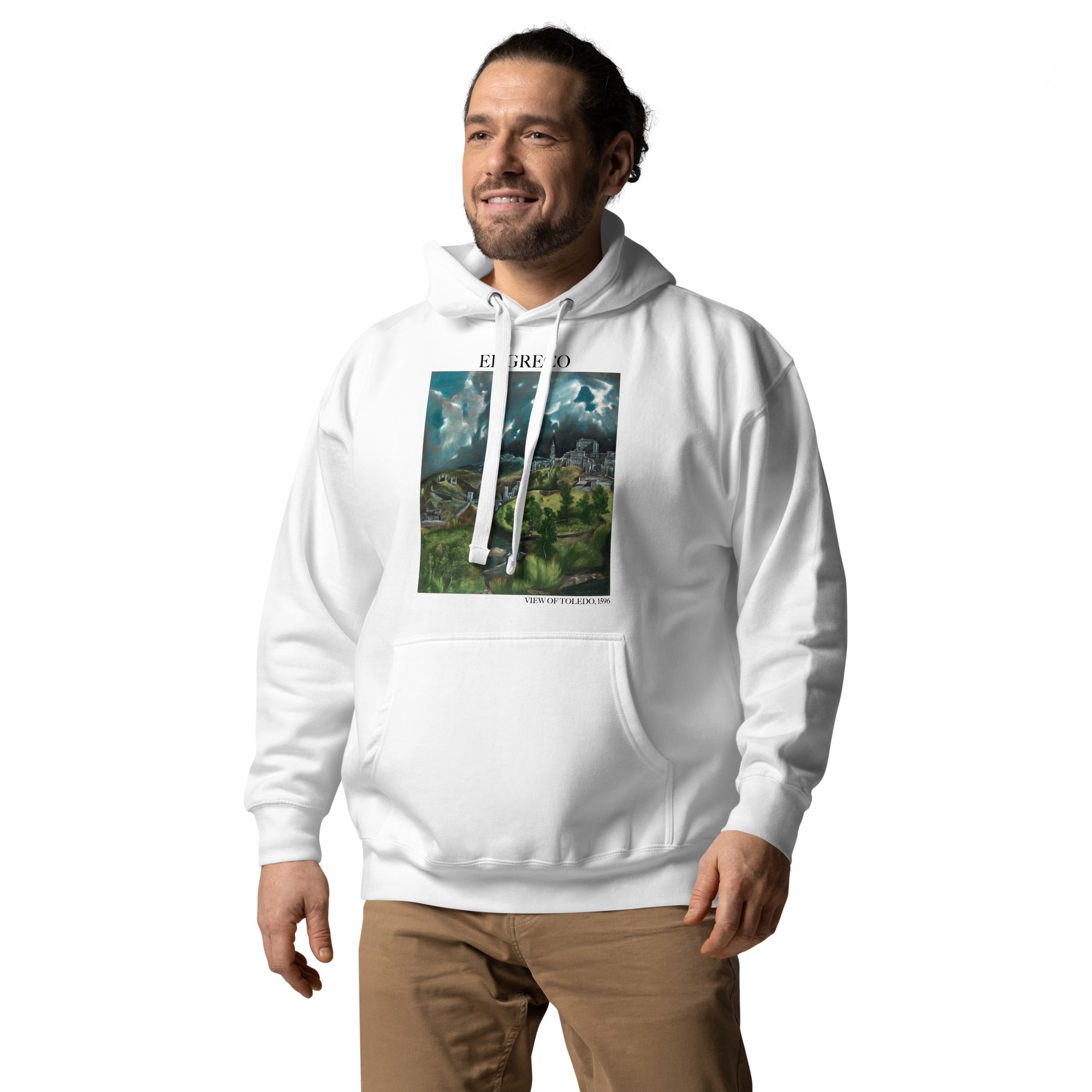 El Greco 'View of Toledo' Famous Painting Hoodie | Unisex Premium Art Hoodie