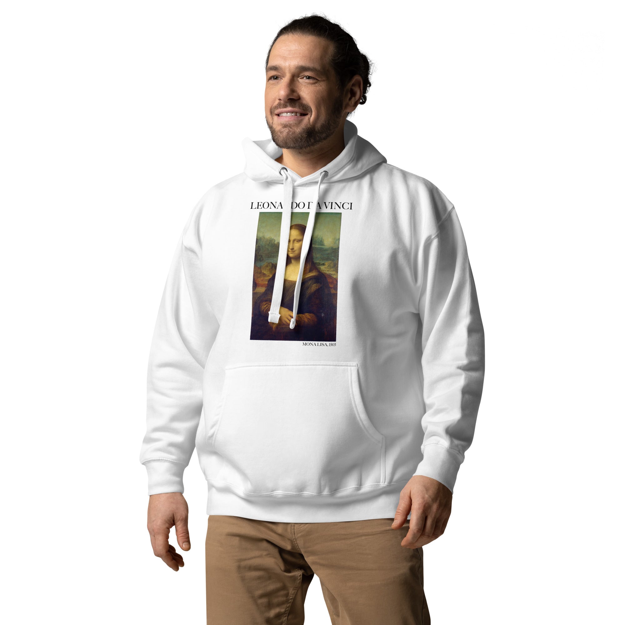 Kapuzenpullover mit berühmtem Gemälde „Mona Lisa“ von Leonardo da Vinci | Unisex-Kapuzenpullover mit Premium-Kunstmotiv