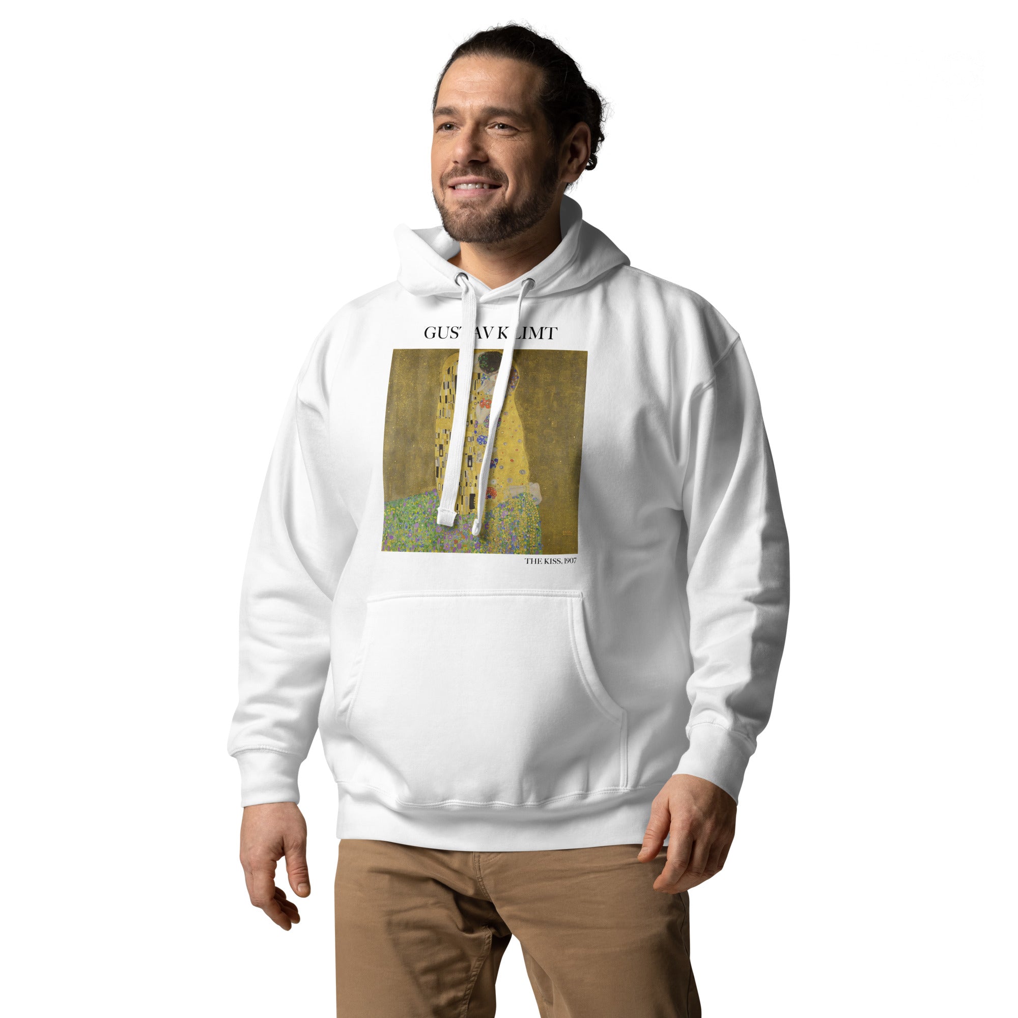 Gustav Klimt „Der Kuss“ Berühmtes Gemälde Hoodie | Unisex Premium Kunst Hoodie