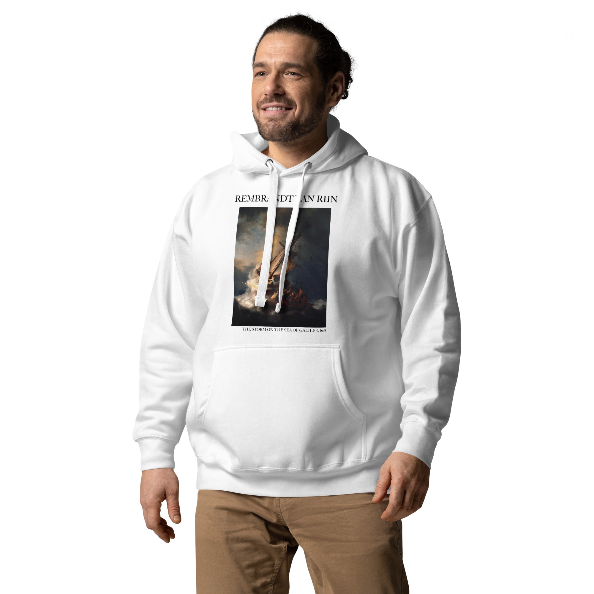 Kapuzenpullover mit berühmtem Gemälde „Der Sturm auf dem See Genezareth“ von Rembrandt van Rijn | Unisex-Kunst-Kapuzenpullover