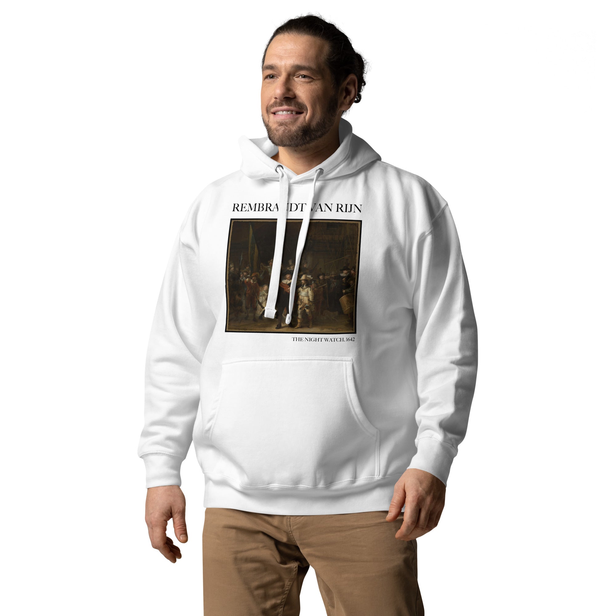 Rembrandt van Rijn 'Die Nachtwache' Berühmtes Gemälde Hoodie | Unisex Premium Kunst Hoodie