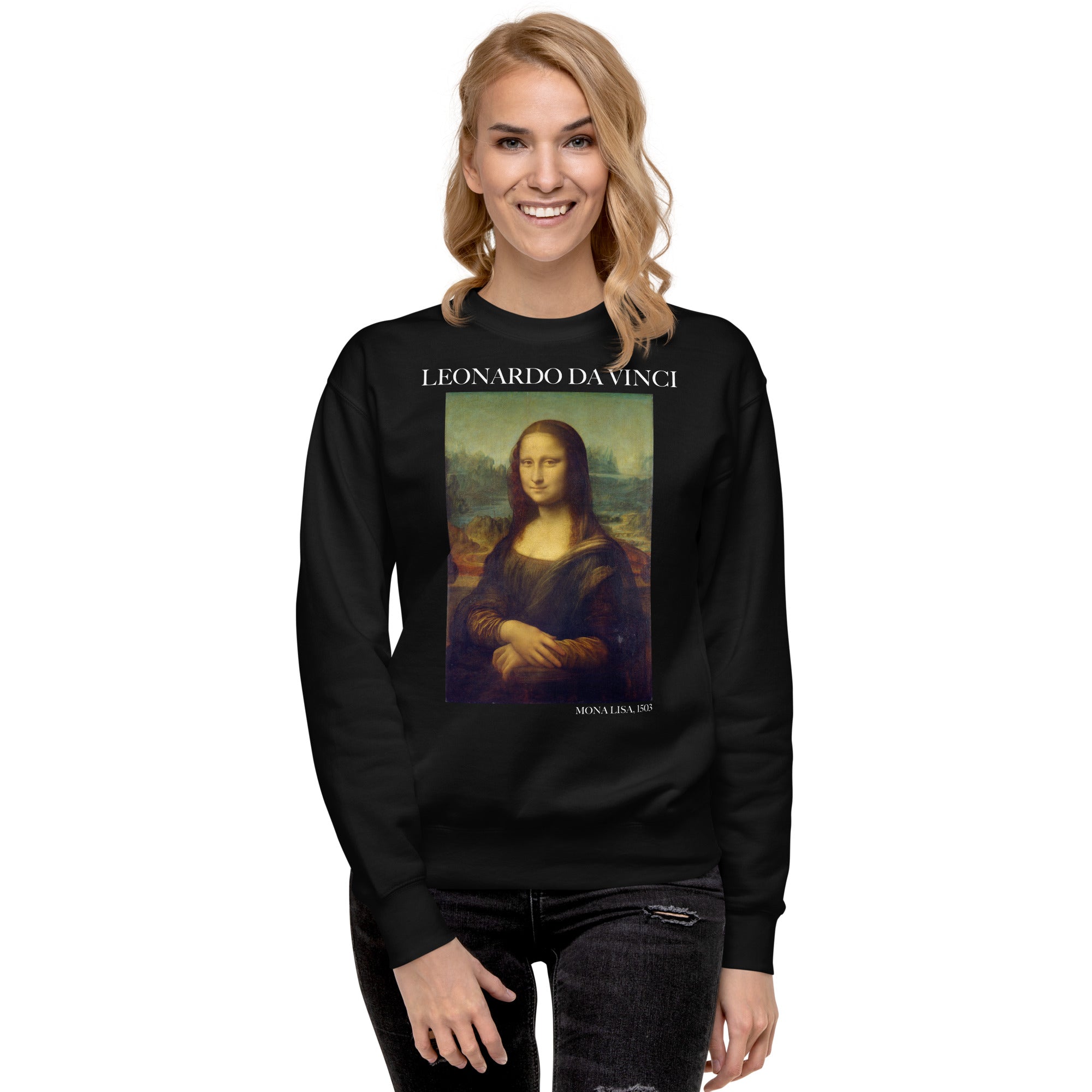 Sweatshirt mit berühmtem Gemälde „Mona Lisa“ von Leonardo da Vinci, Premium-Unisex-Sweatshirt