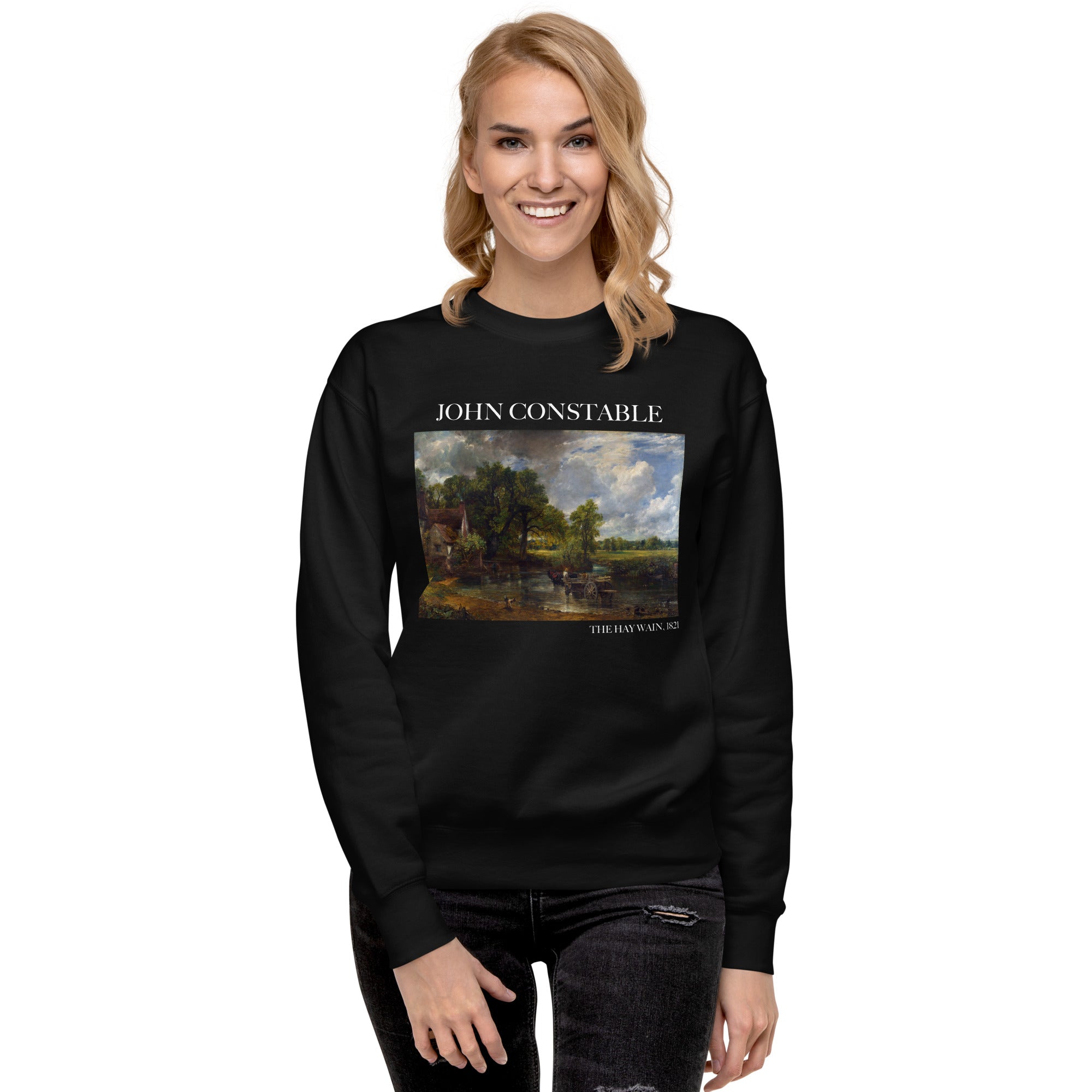 Sweatshirt mit berühmtem Gemälde „The Hay Wain“ von John Constable | Premium-Unisex-Sweatshirt