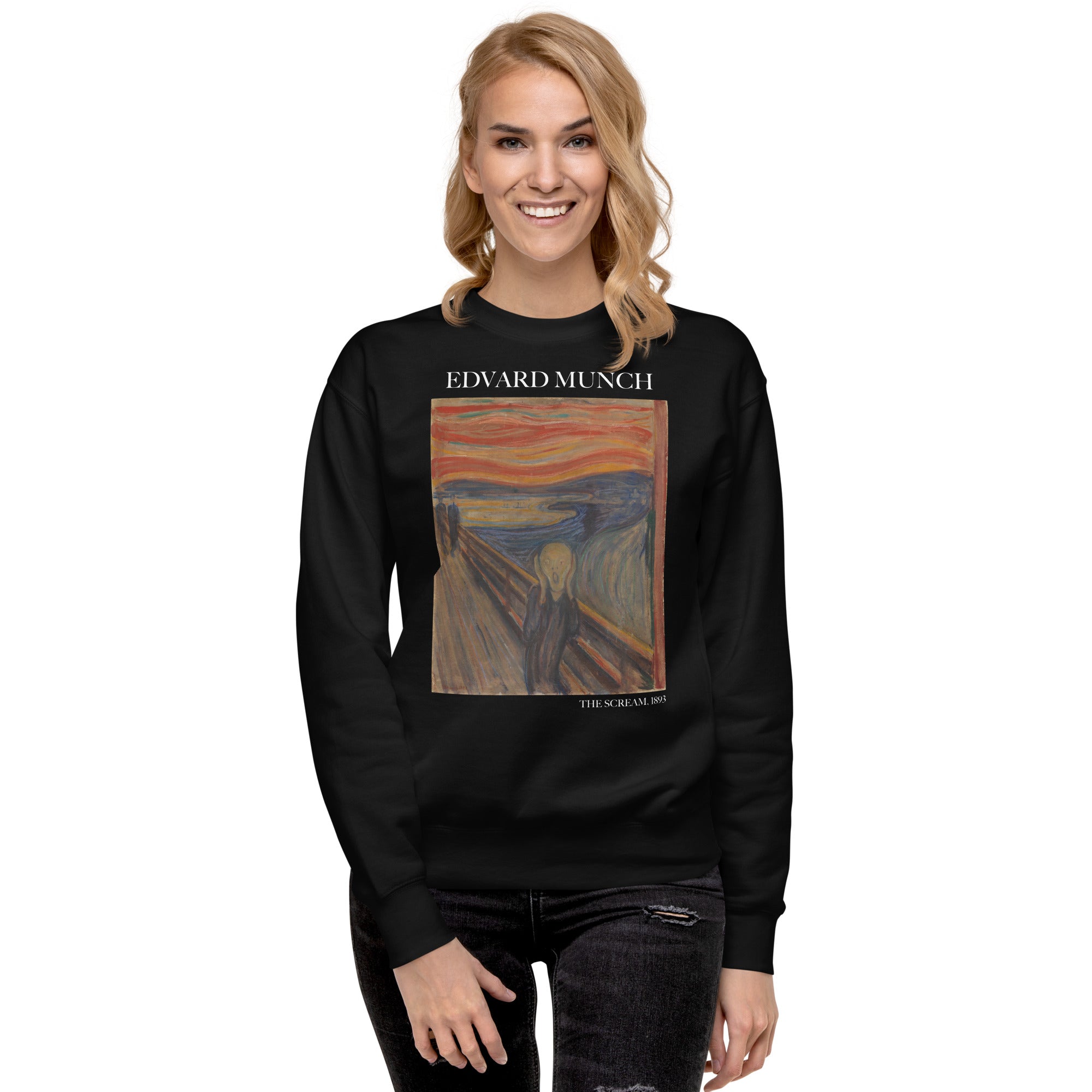 Sweatshirt mit berühmtem Gemälde „Der Schrei“ von Edvard Munch, Premium-Unisex-Sweatshirt