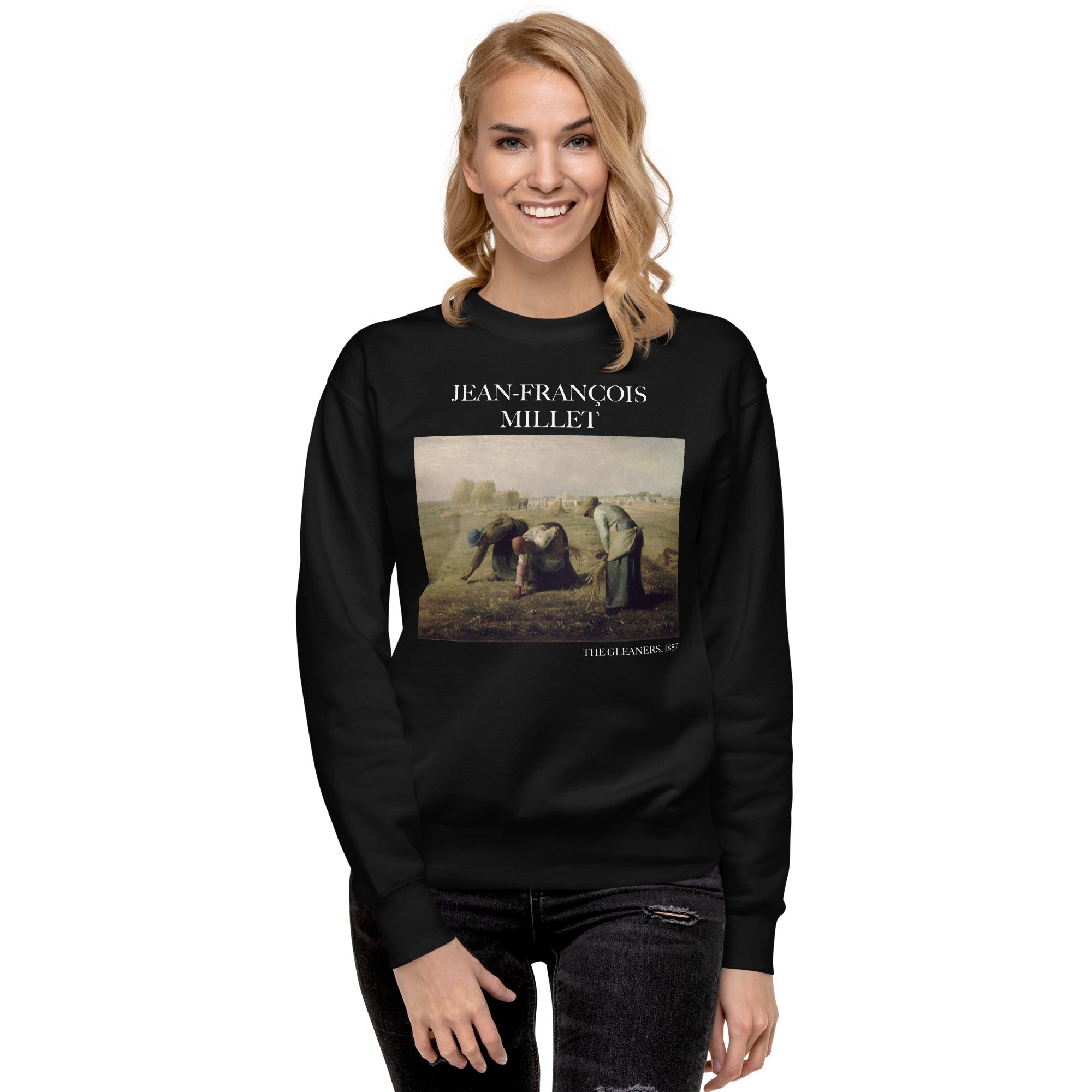 Jean-François Millet 'The Gleaners' Famous Painting Sweatshirt | Unisex Premium Sweatshirt