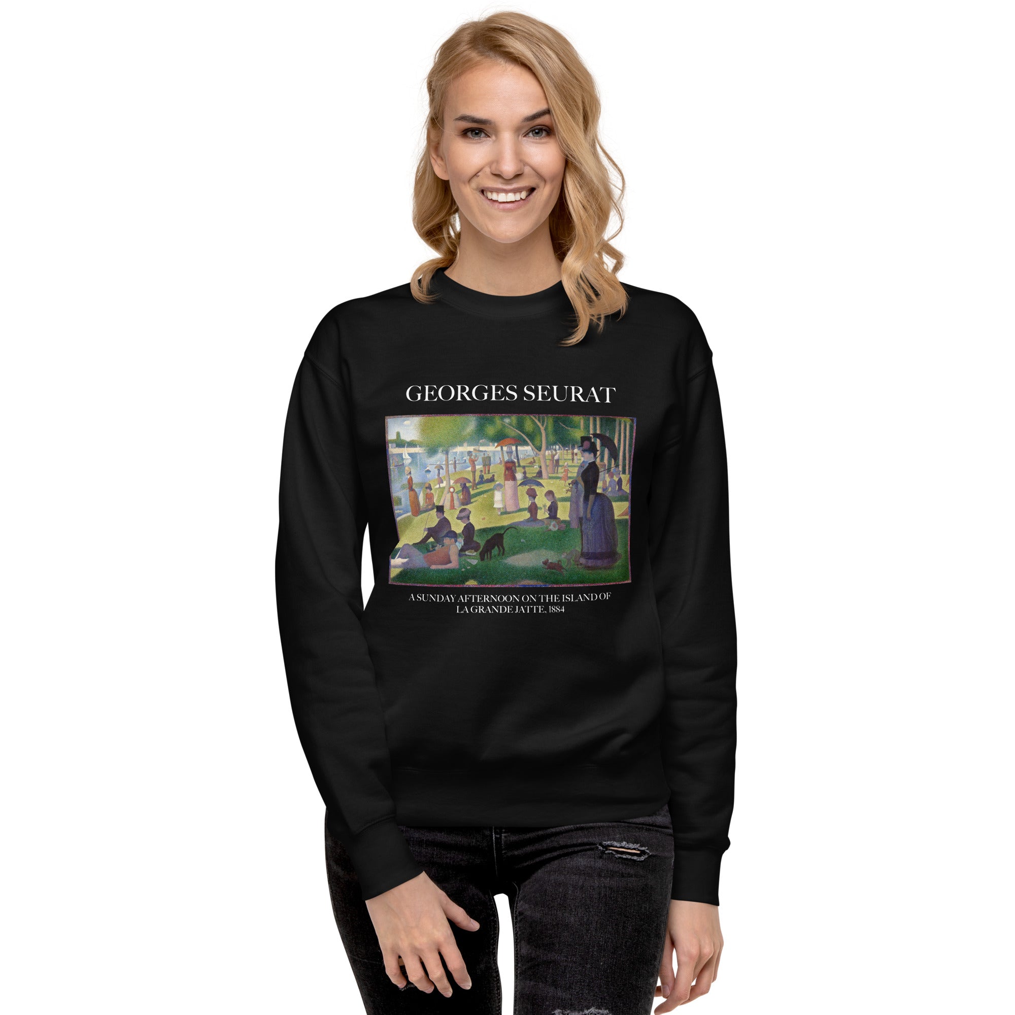 Georges Seurat 'A Sunday Afternoon on the Island of La Grande Jatte' Famous Painting Sweatshirt | Unisex Premium Sweatshirt