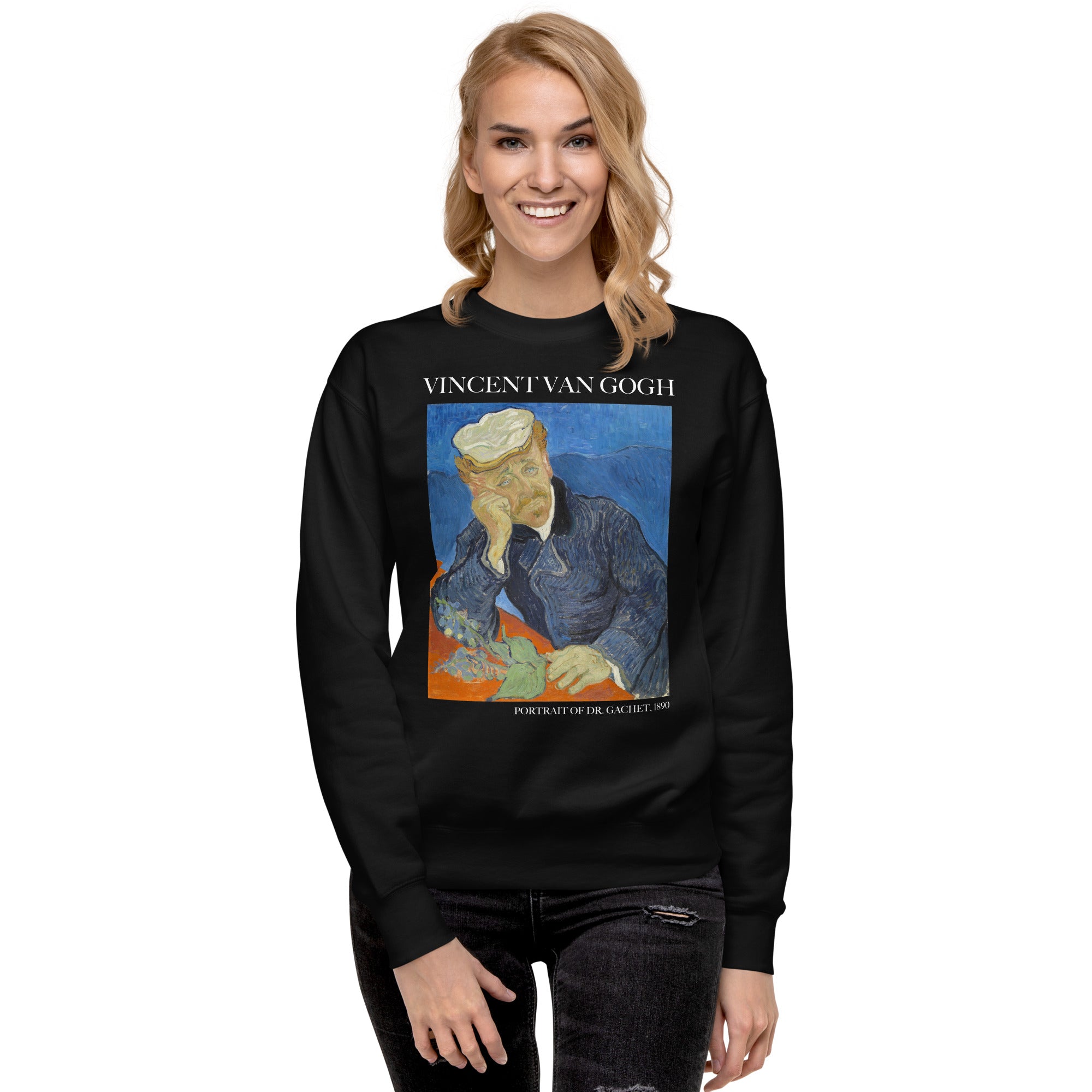 Vincent van Gogh 'Portrait of Dr. Gachet' Famous Painting Sweatshirt | Unisex Premium Sweatshirt