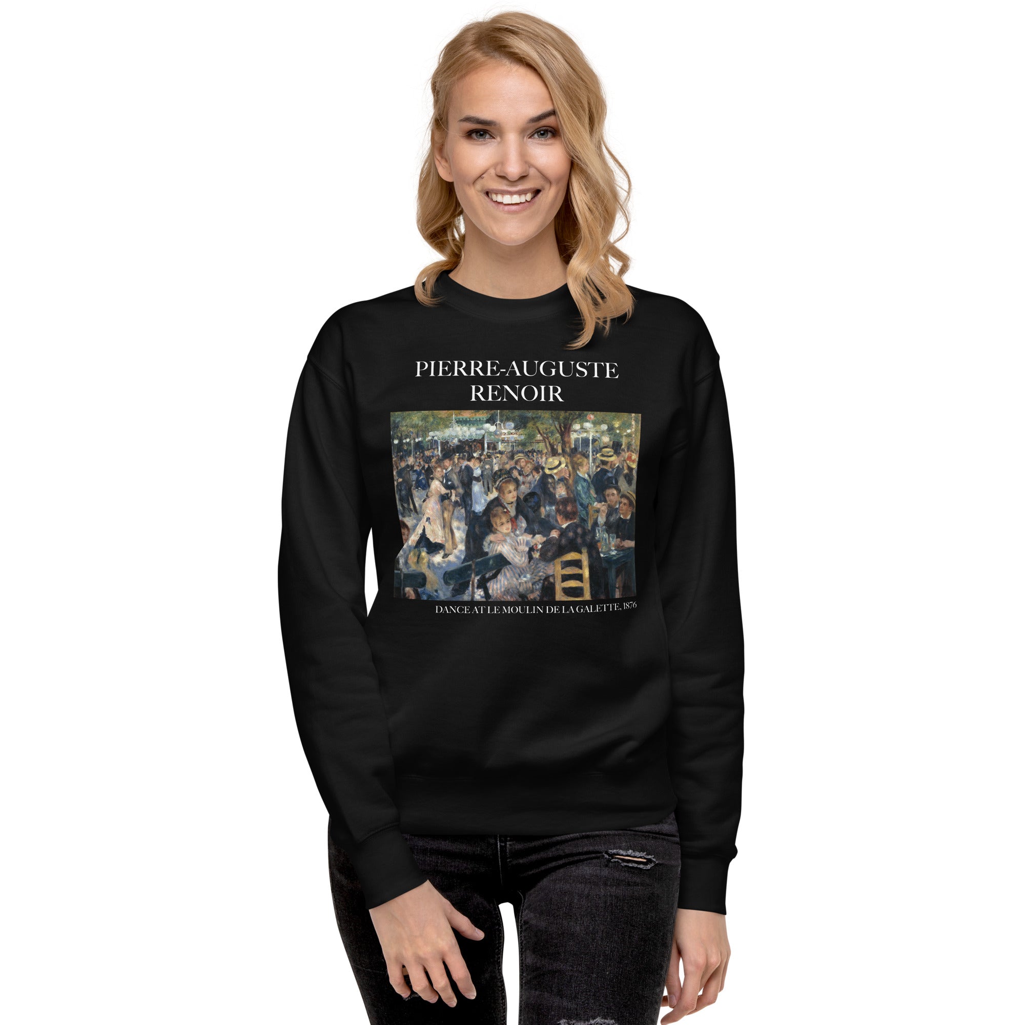 Pierre-Auguste Renoir 'Dance at Le Moulin de la Galette' Famous Painting Sweatshirt | Unisex Premium Sweatshirt