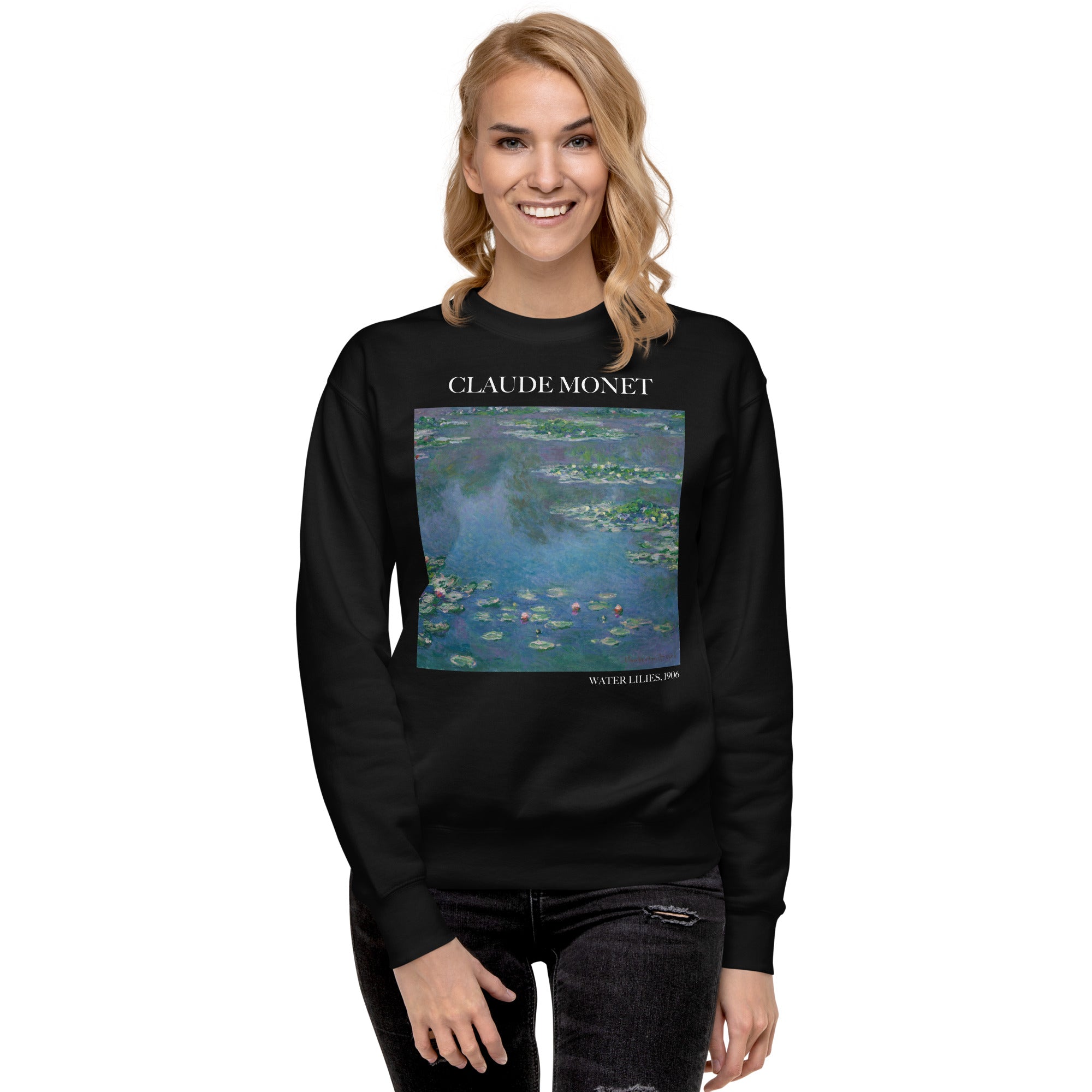 Claude Monet 'Water Lilies' Famous Painting Sweatshirt | Unisex Premium Sweatshirt