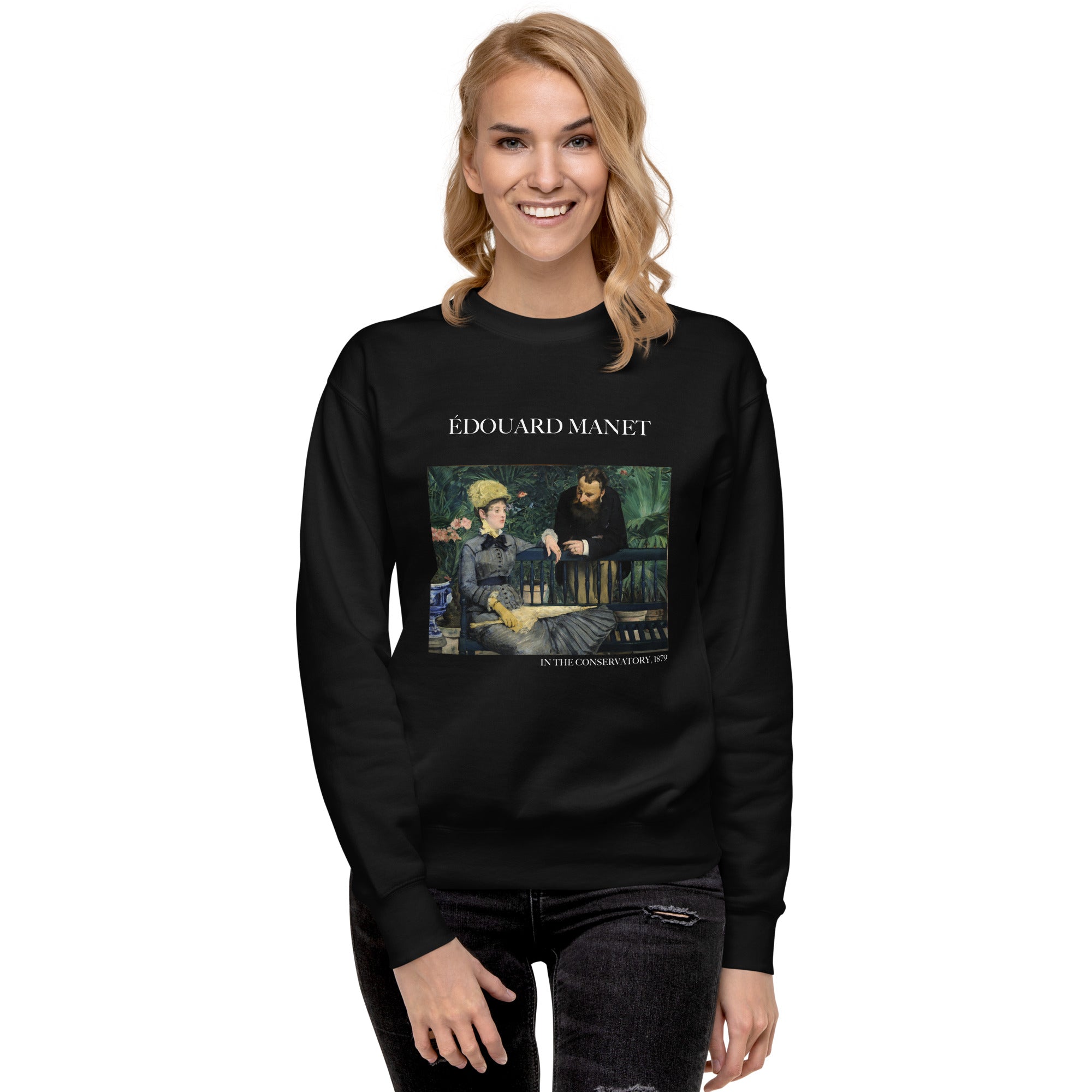 Édouard Manet 'In the Conservatory' Famous Painting Sweatshirt | Unisex Premium Sweatshirt